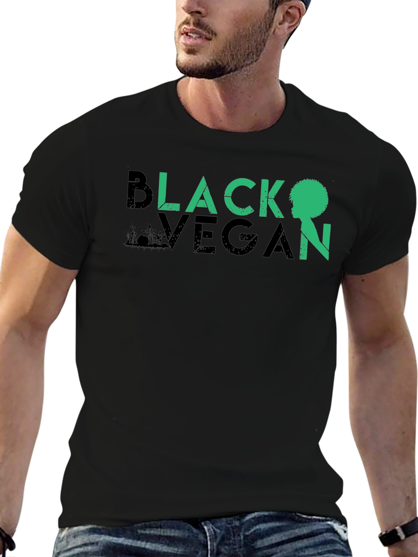 Black Vegan T-Shirt - Unisex Crew Neck Tee
