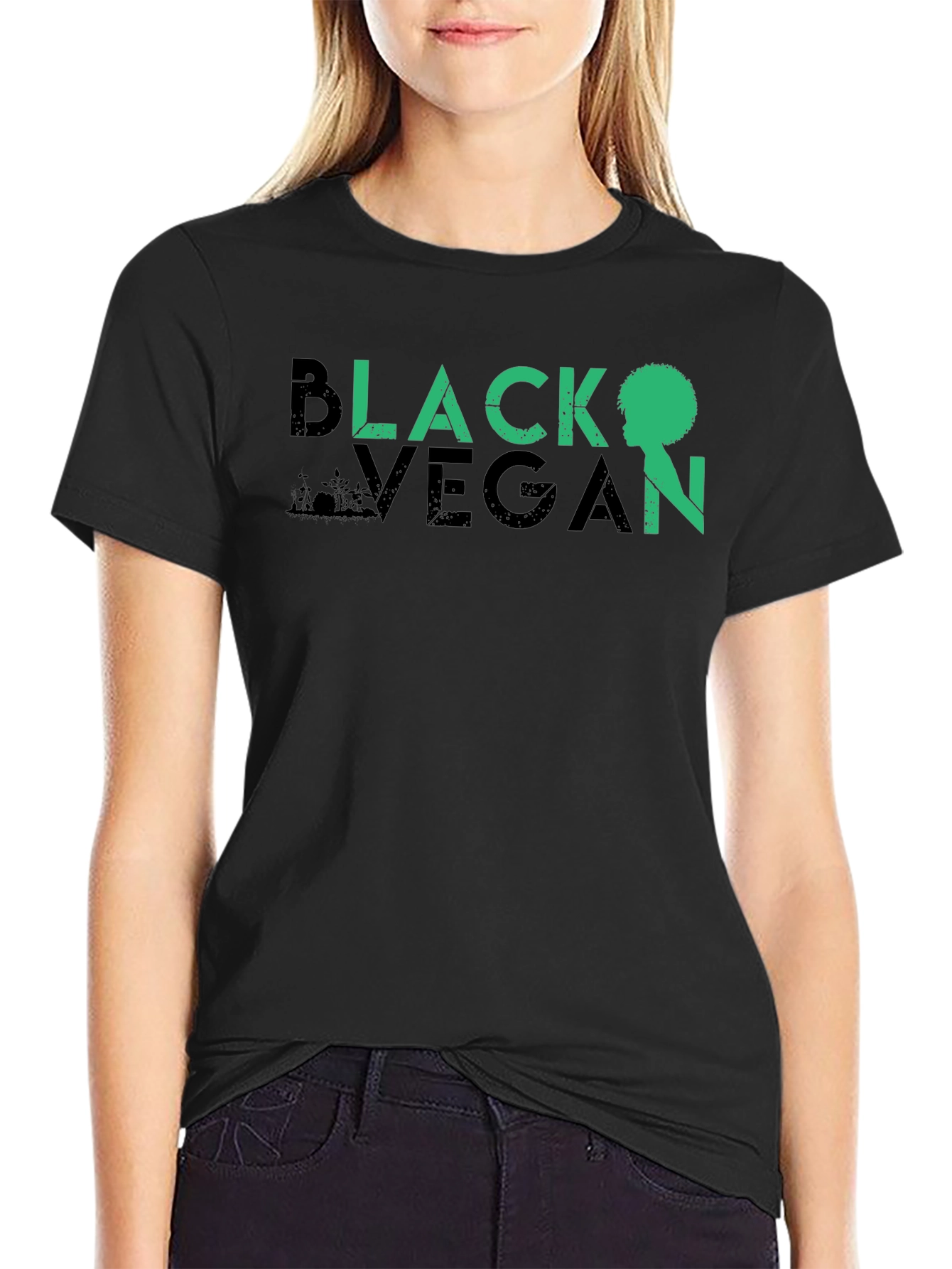 Black Vegan T-Shirt - Unisex Crew Neck Tee