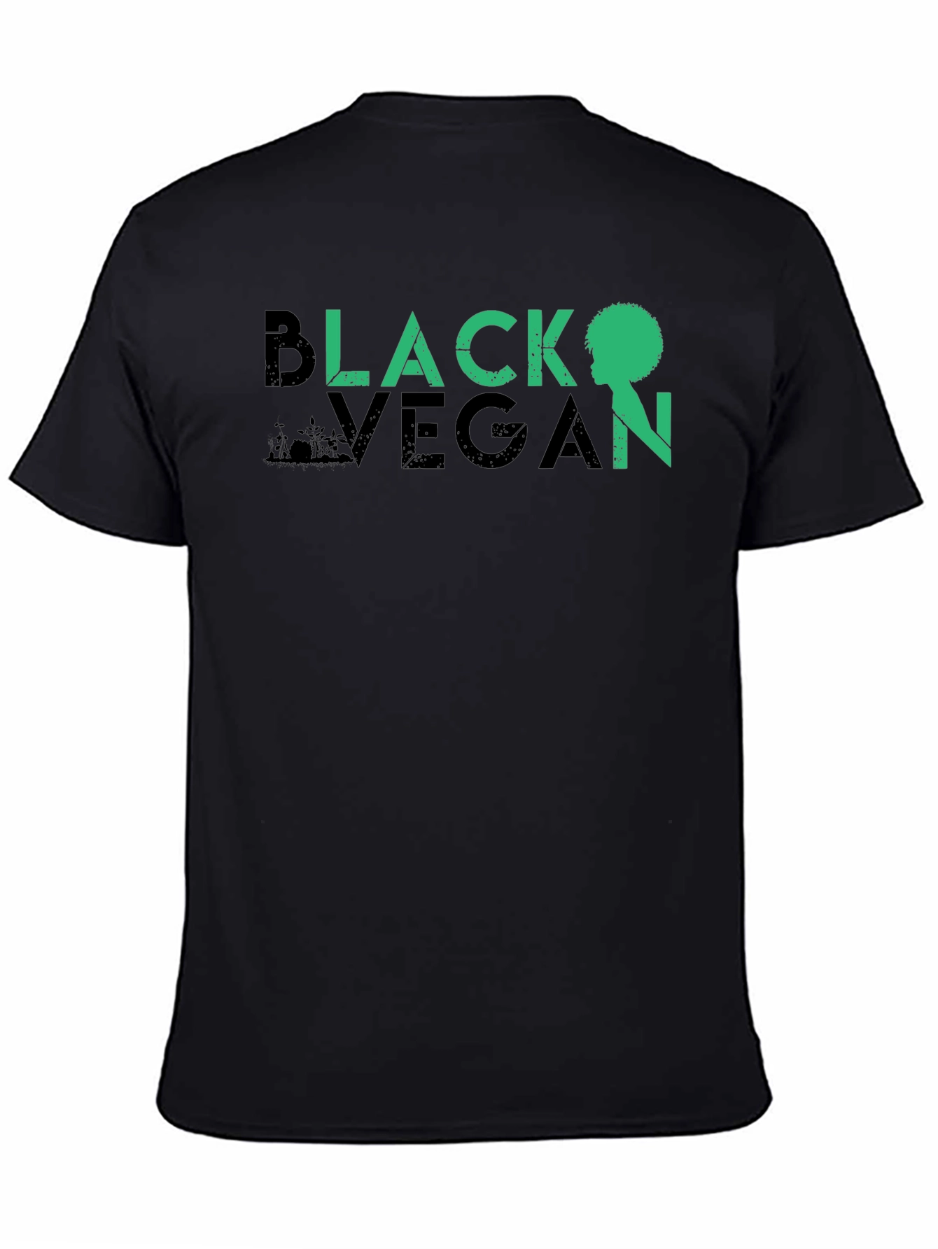 Black Vegan T-Shirt - Unisex Crew Neck Tee