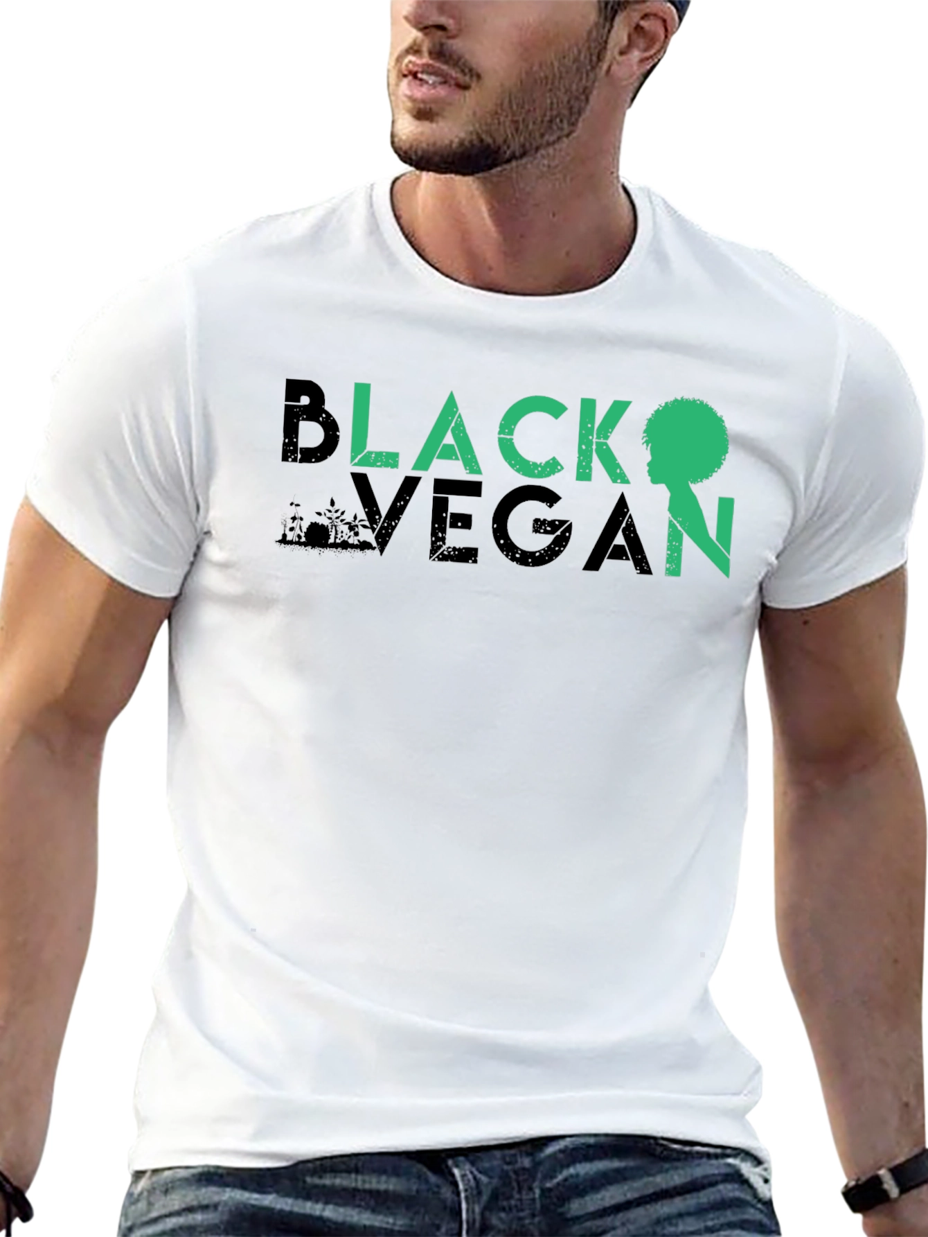 Black Vegan T-Shirt - Unisex Crew Neck Tee