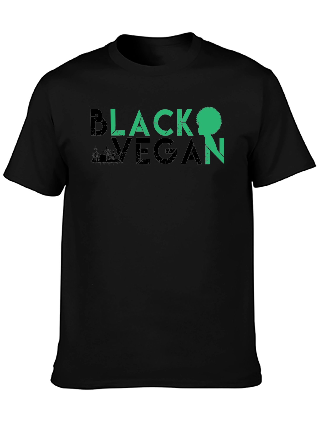 Black Vegan T-Shirt - Unisex Crew Neck Tee
