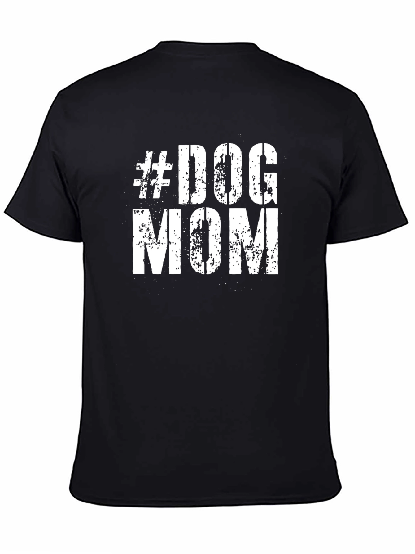 #Dog Mom Black T-Shirt