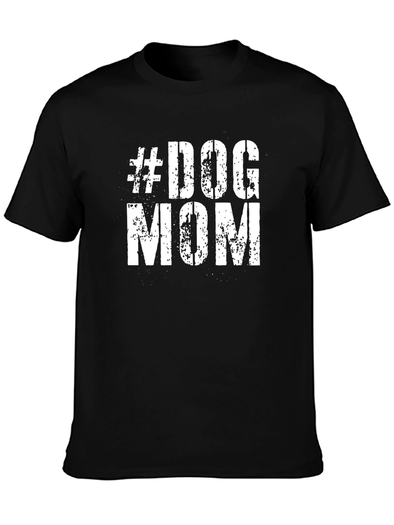 #Dog Mom Black T-Shirt