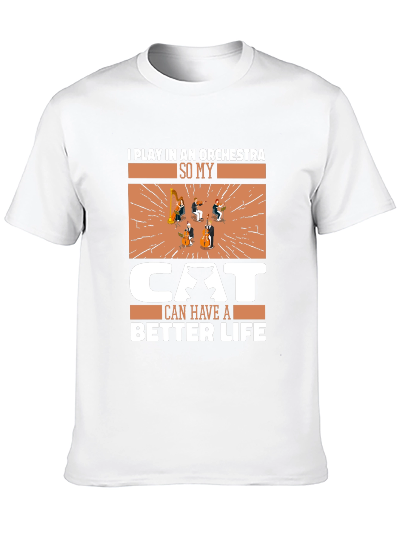 Musician Cat Lover T-Shirt - Orchestra Life
