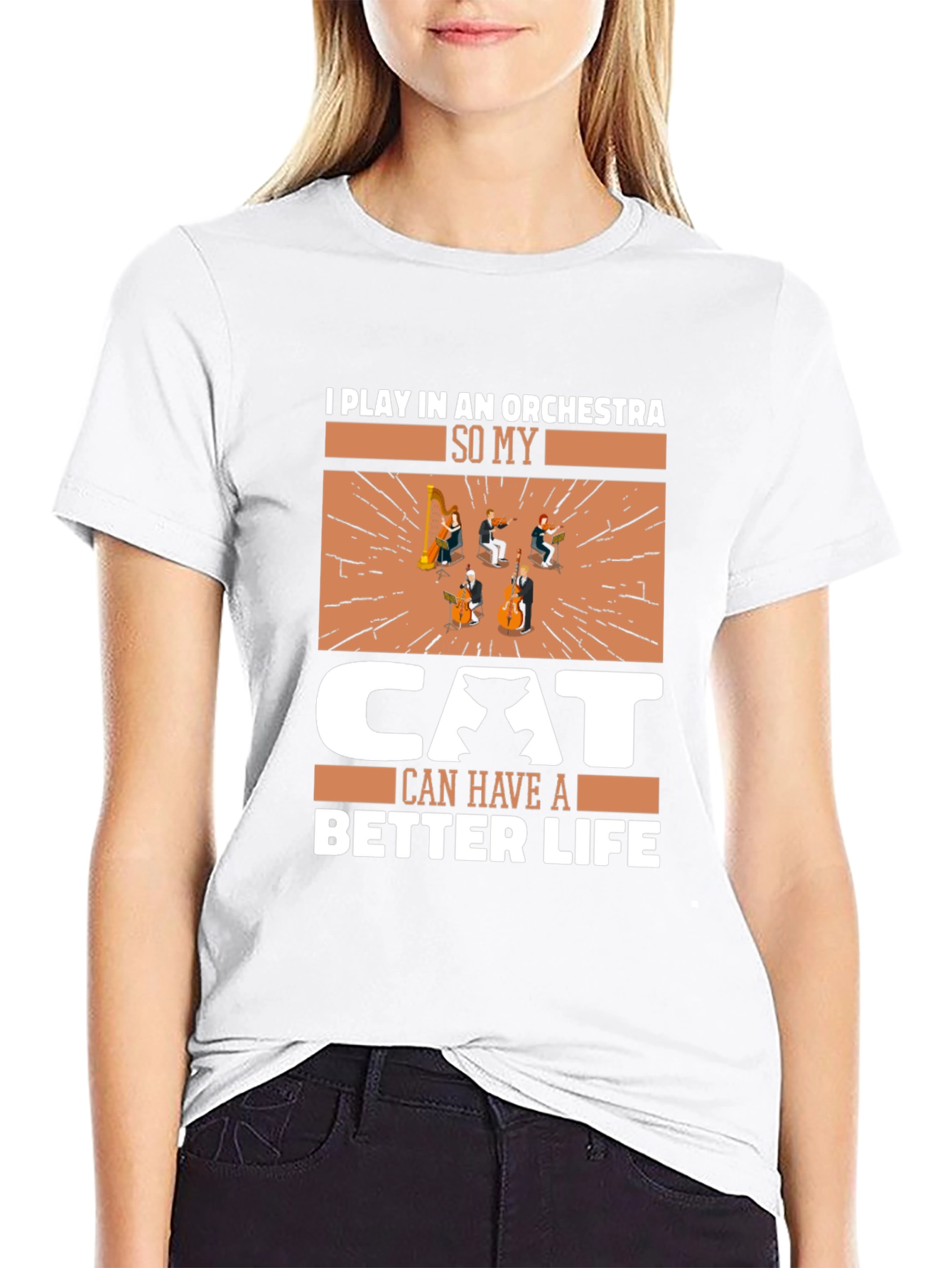 Musician Cat Lover T-Shirt - Orchestra Life