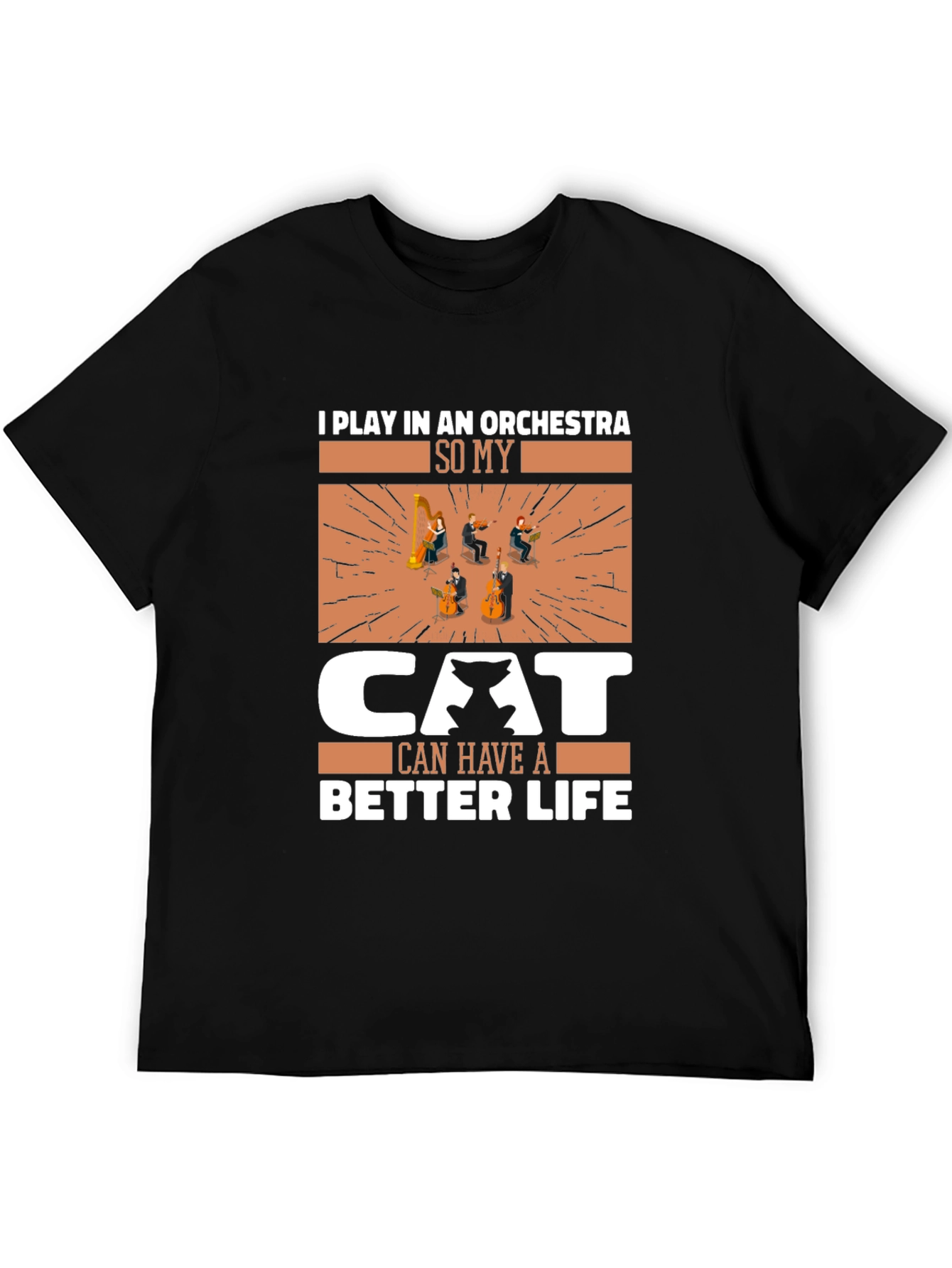 Musician Cat Lover T-Shirt - Orchestra Life