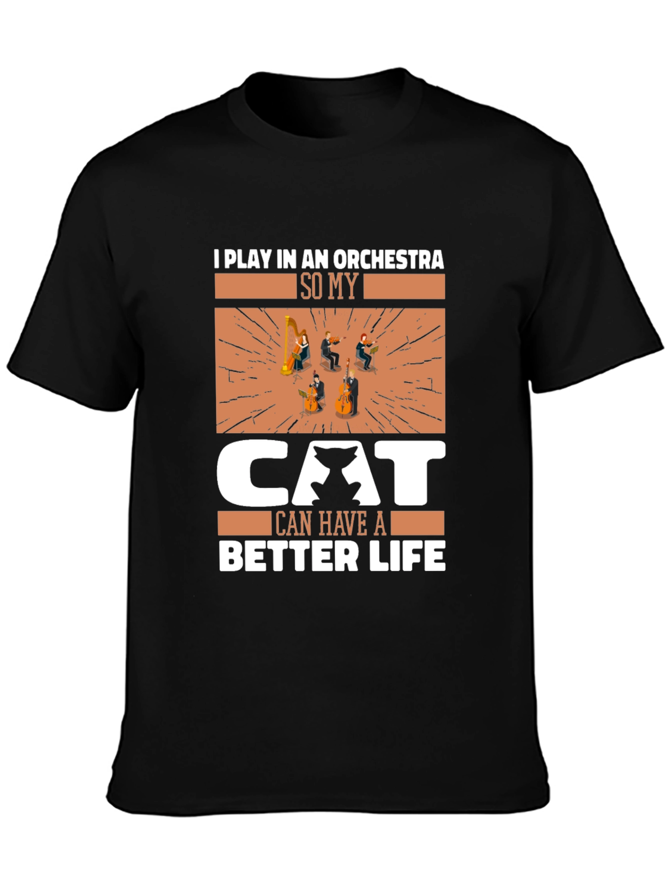 Musician Cat Lover T-Shirt - Orchestra Life