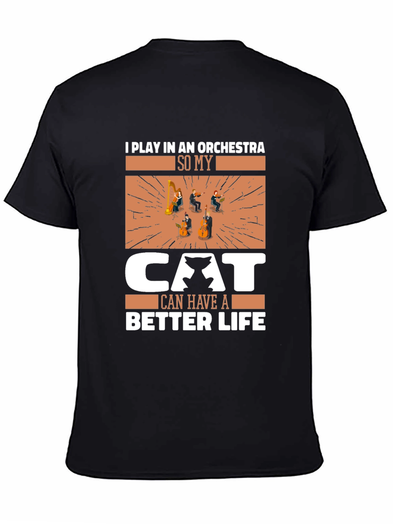 Musician Cat Lover T-Shirt - Orchestra Life