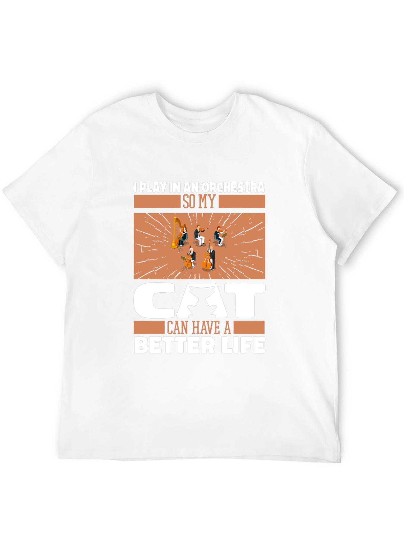 Musician Cat Lover T-Shirt - Orchestra Life