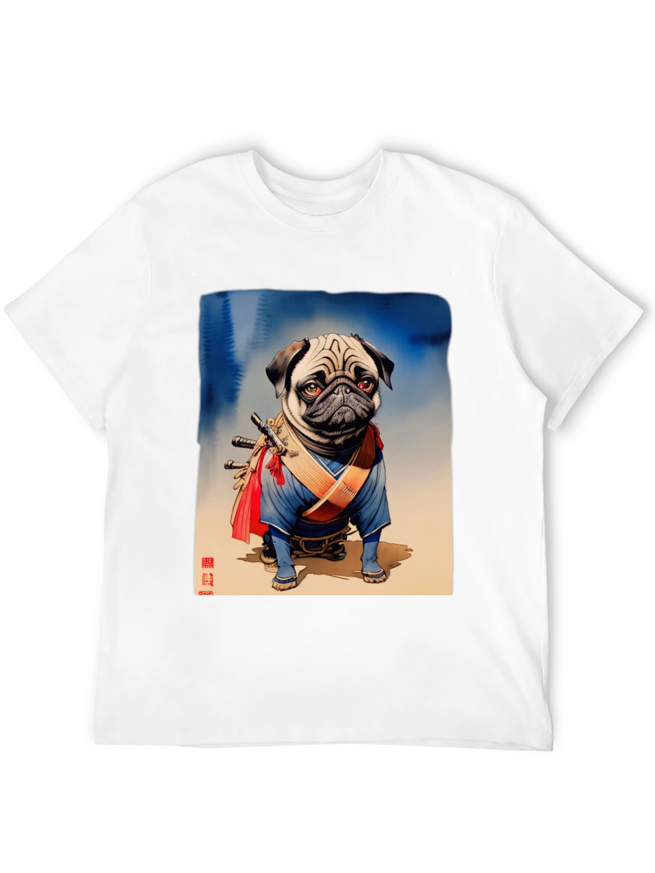 Pug Samurai Graphic Tee