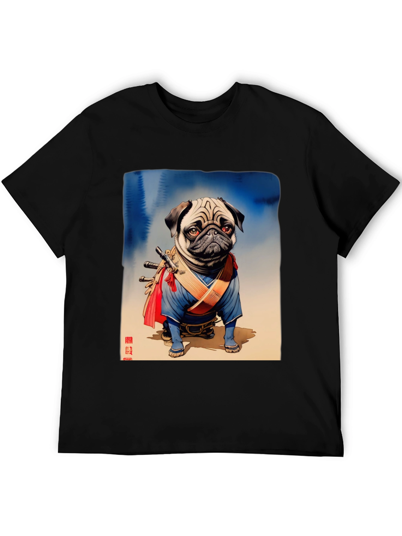 Pug Samurai Graphic Tee