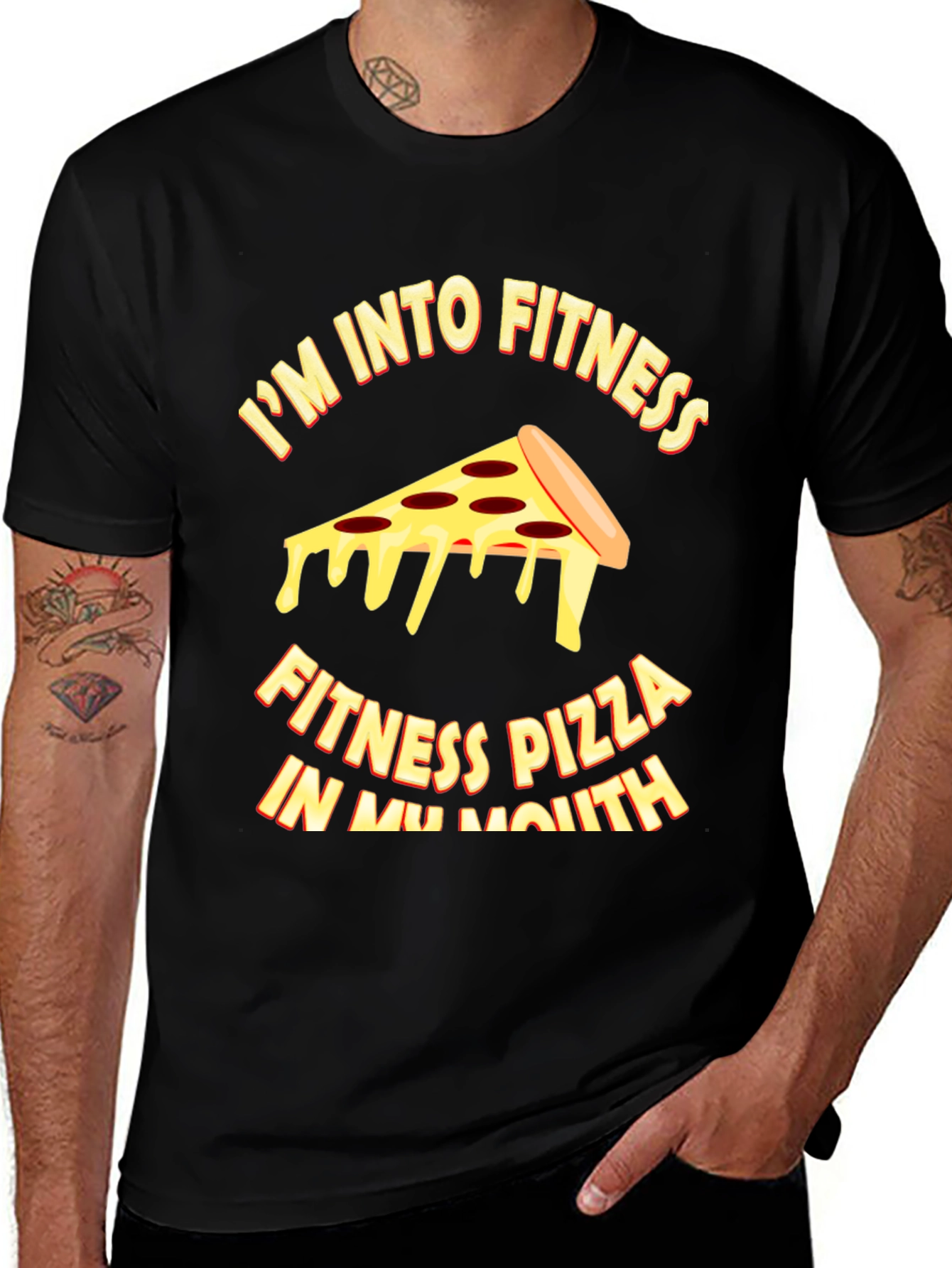 Pizza Fitness T-Shirt - Funny Workout Tee