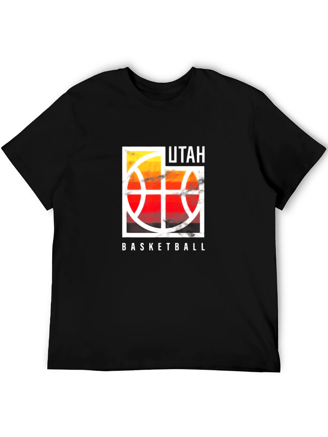 Utah Basketball Graphic T-Shirt - Black Cotton Tee