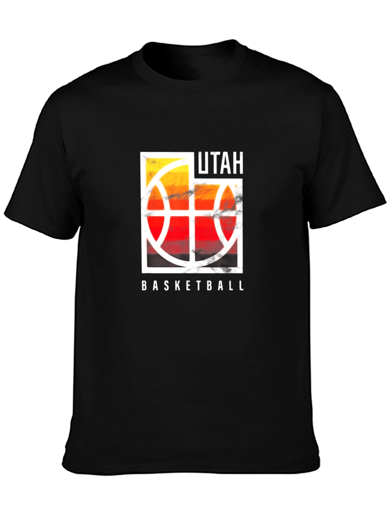 Utah Basketball Graphic T-Shirt - Black Cotton Tee