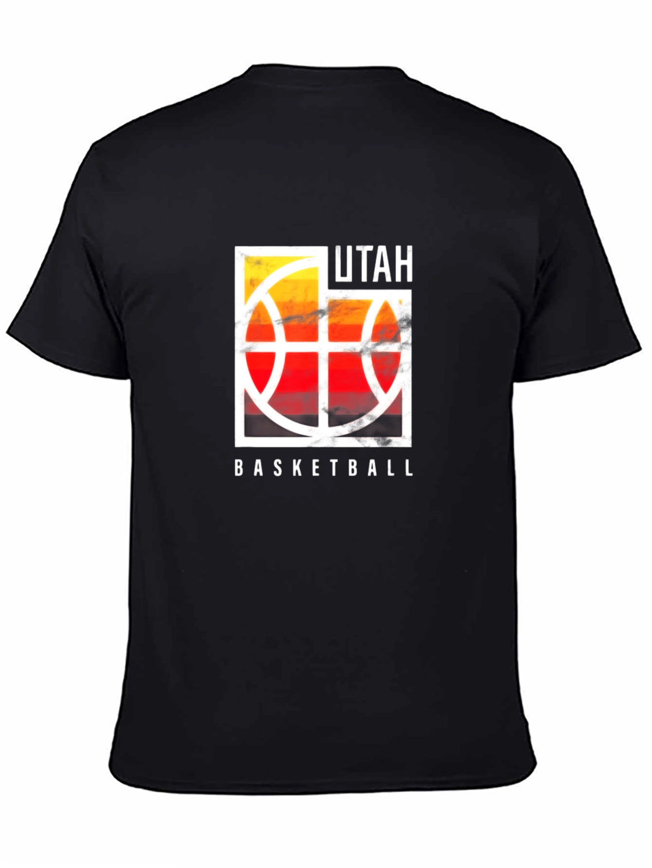 Utah Basketball Graphic T-Shirt - Black Cotton Tee