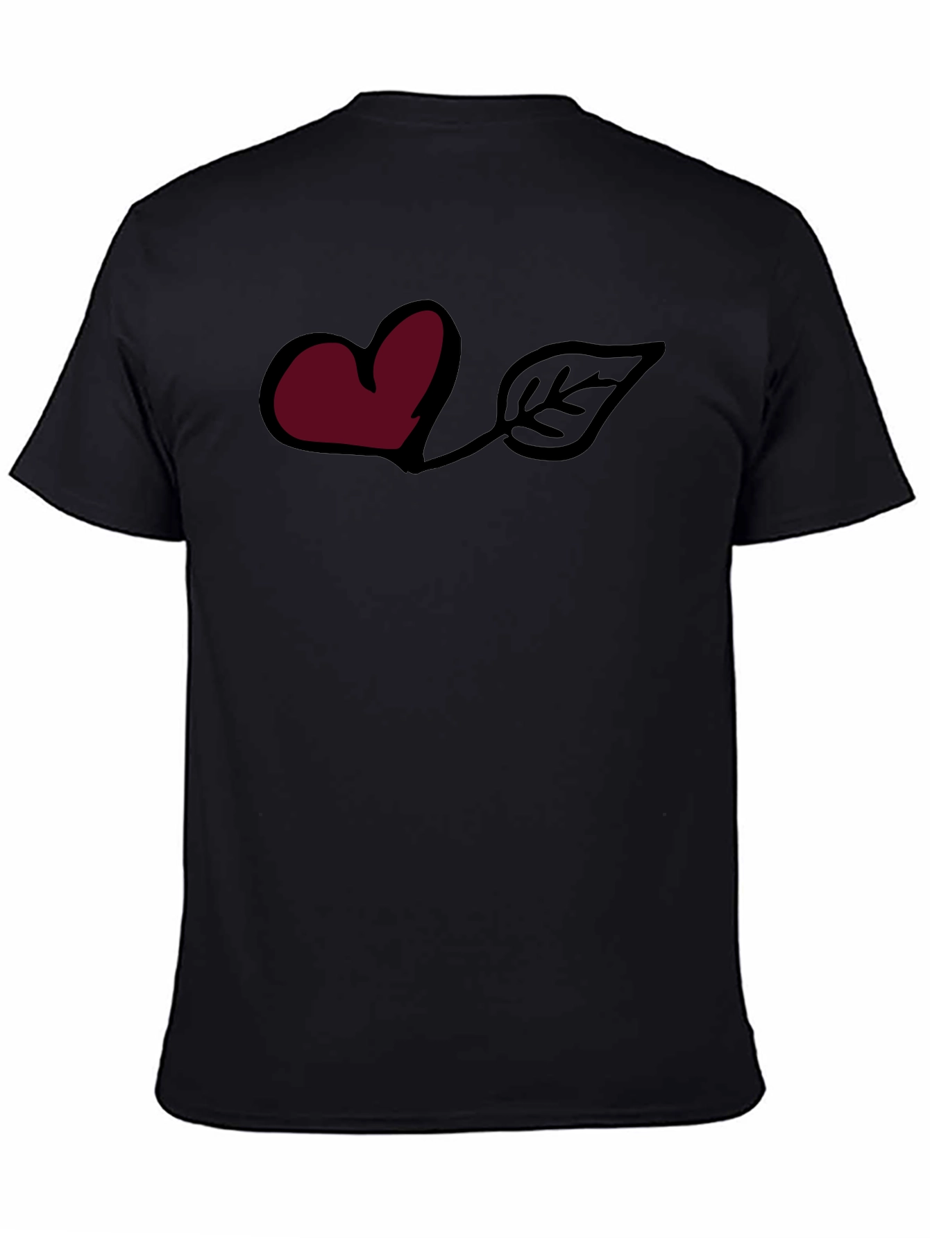Heart & Leaf Graphic Tee - Stylish Comfort
