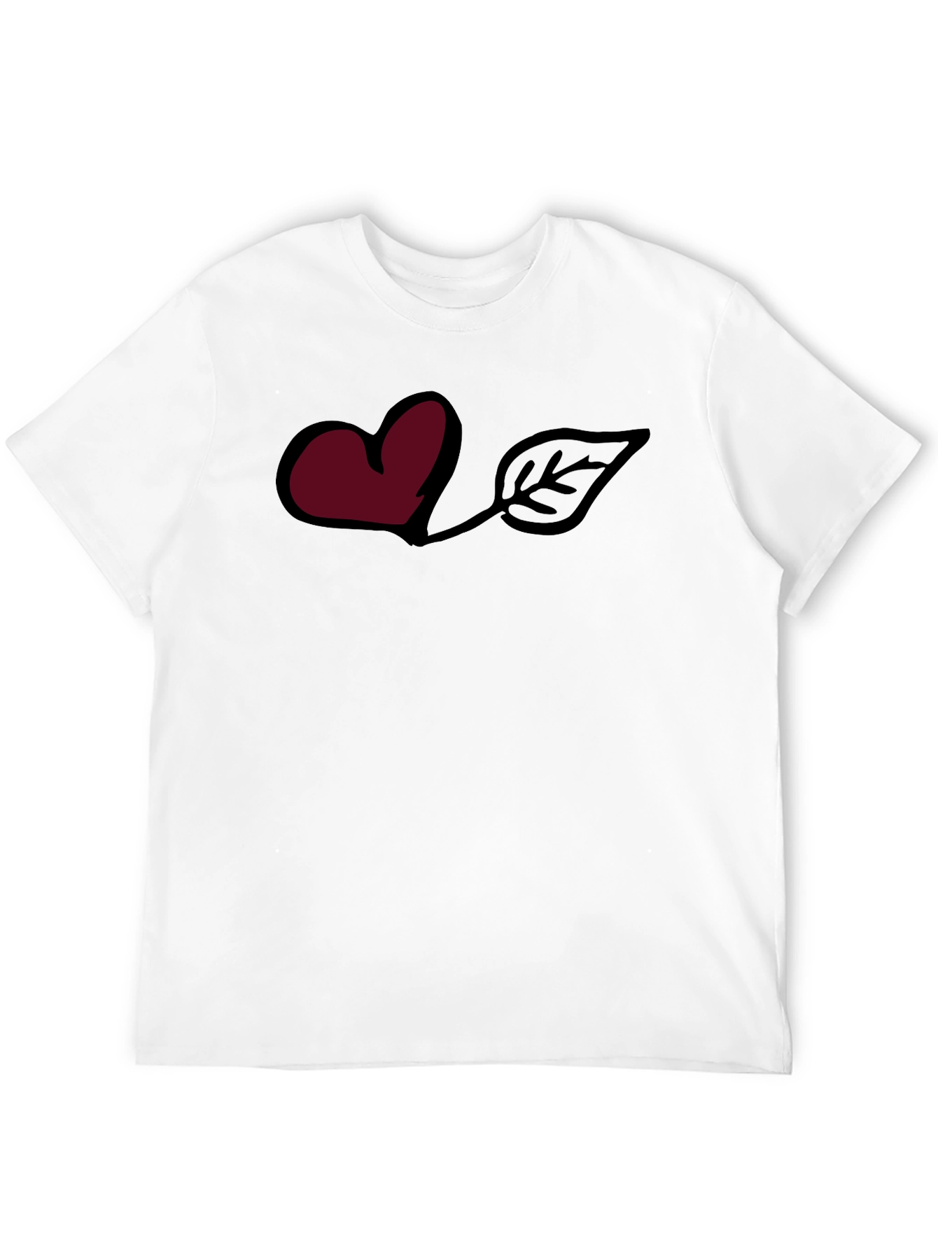 Heart & Leaf Graphic Tee - Stylish Comfort