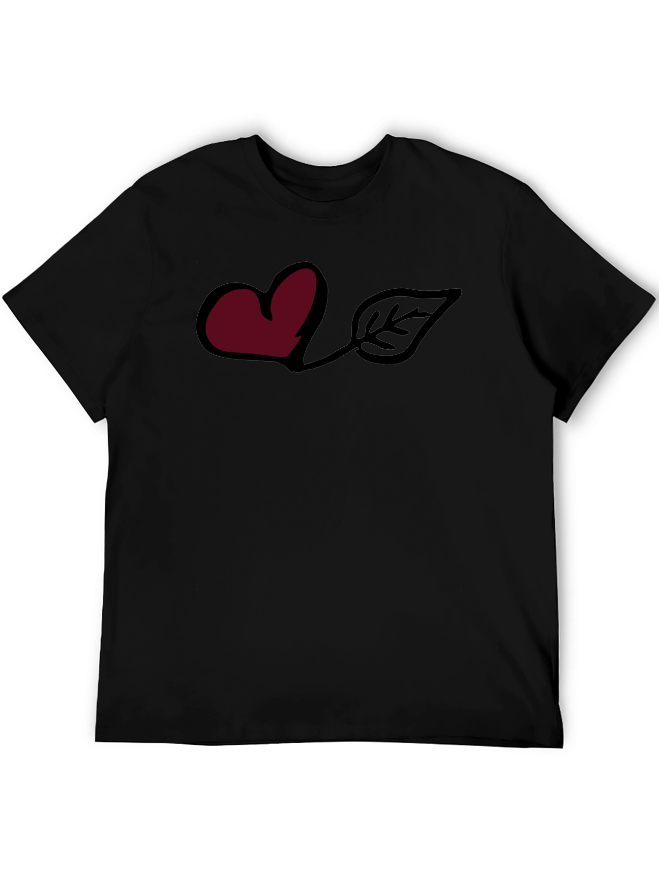 Heart & Leaf Graphic Tee - Stylish Comfort