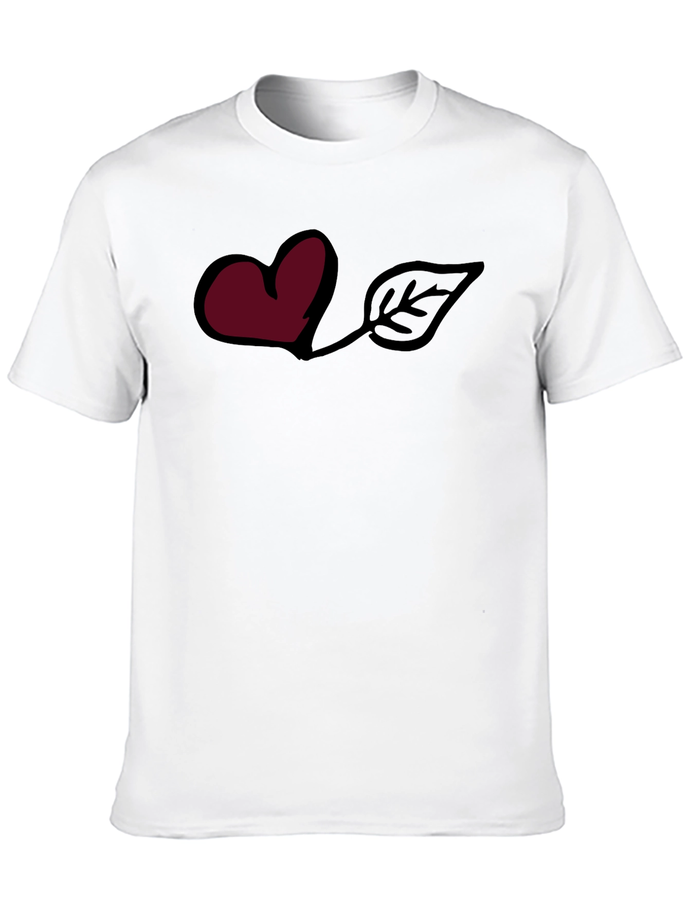 Heart & Leaf Graphic Tee - Stylish Comfort