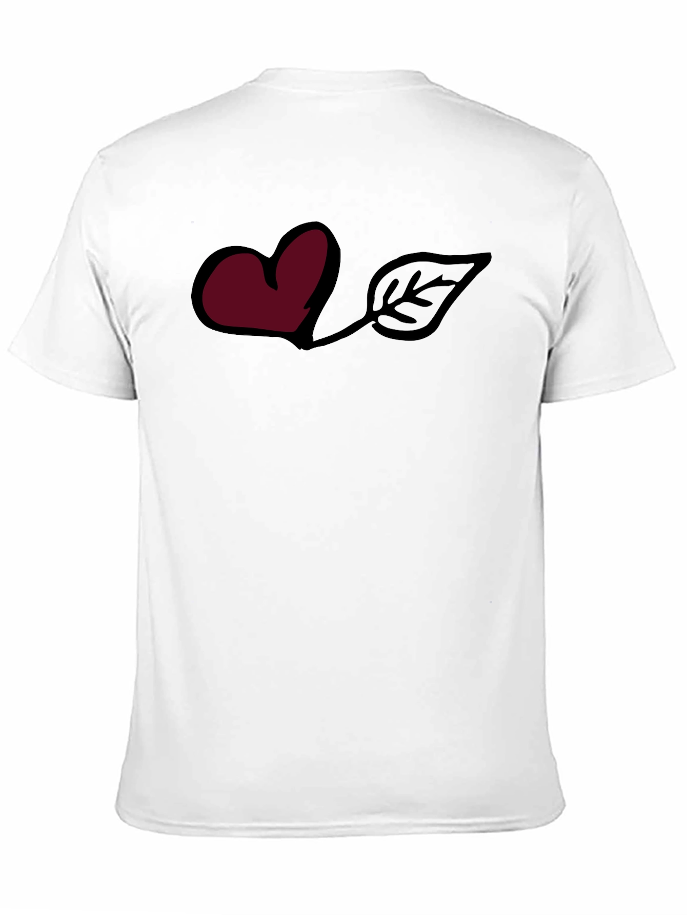 Heart & Leaf Graphic Tee - Stylish Comfort