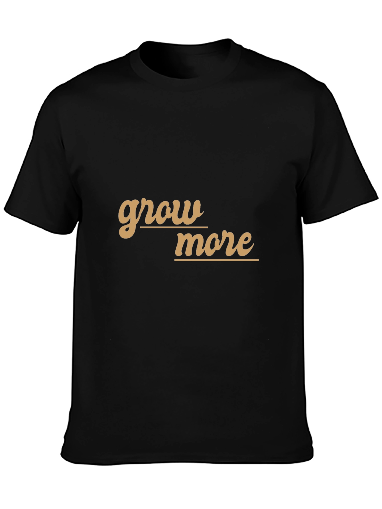 Grow More Black T-Shirt - Inspiring Graphic Tee