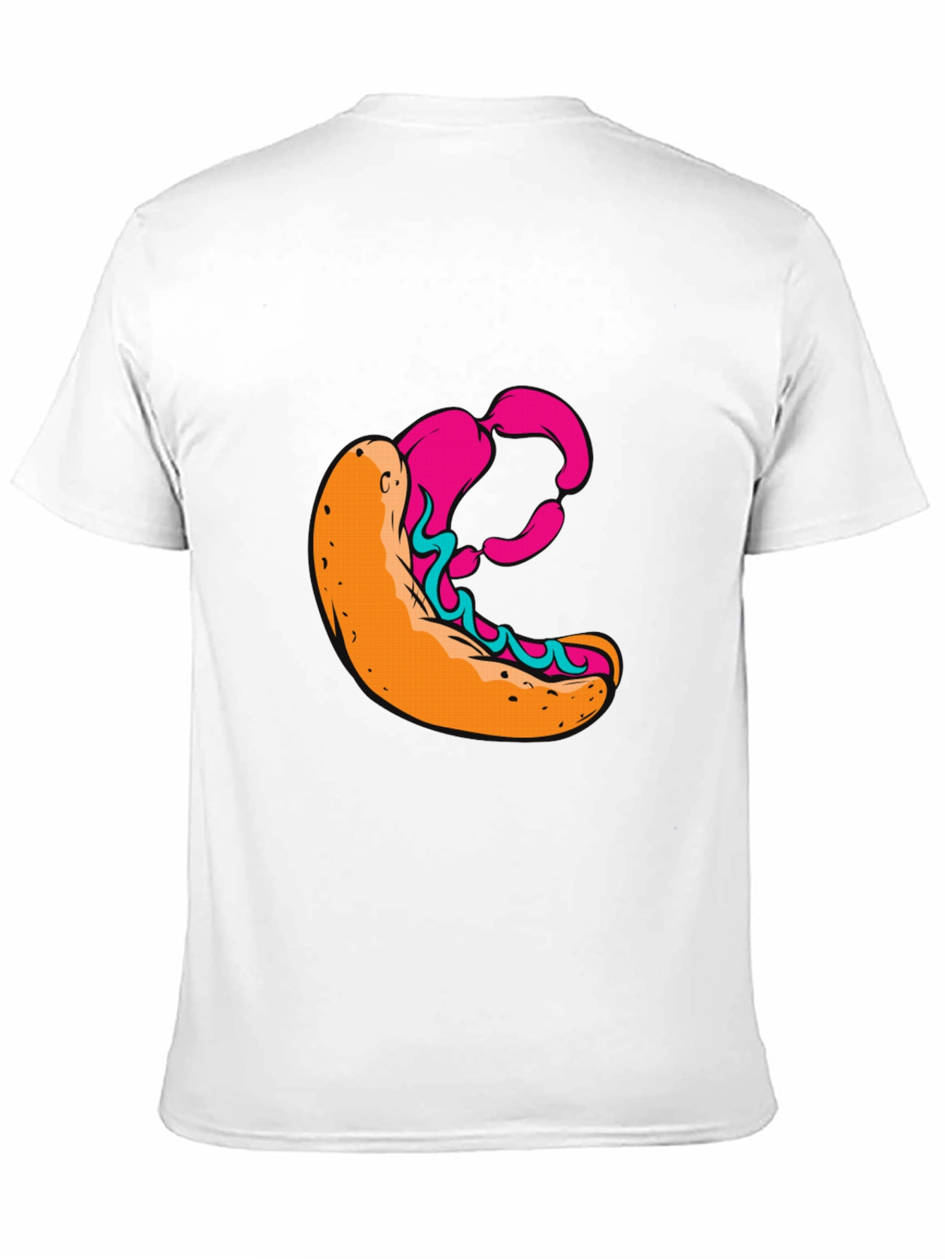 Hot Dog Graphic Black T-Shirt - Unique Design!