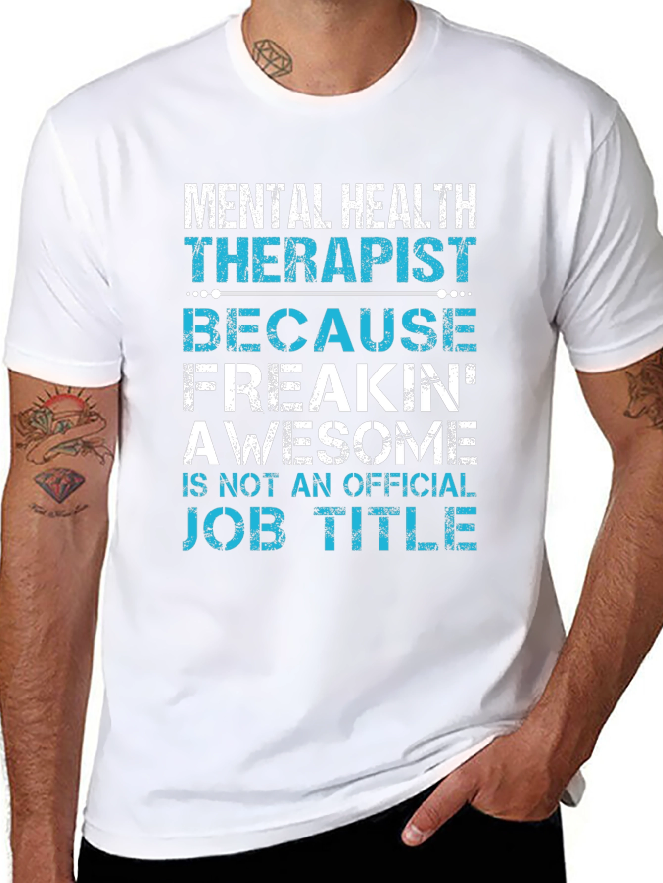 Mental Health Therapist Awesome Job Title T-Shirt