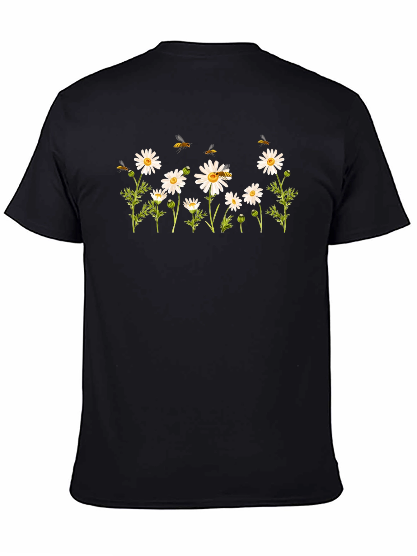 Daisy & Bee Graphic Black T-Shirt