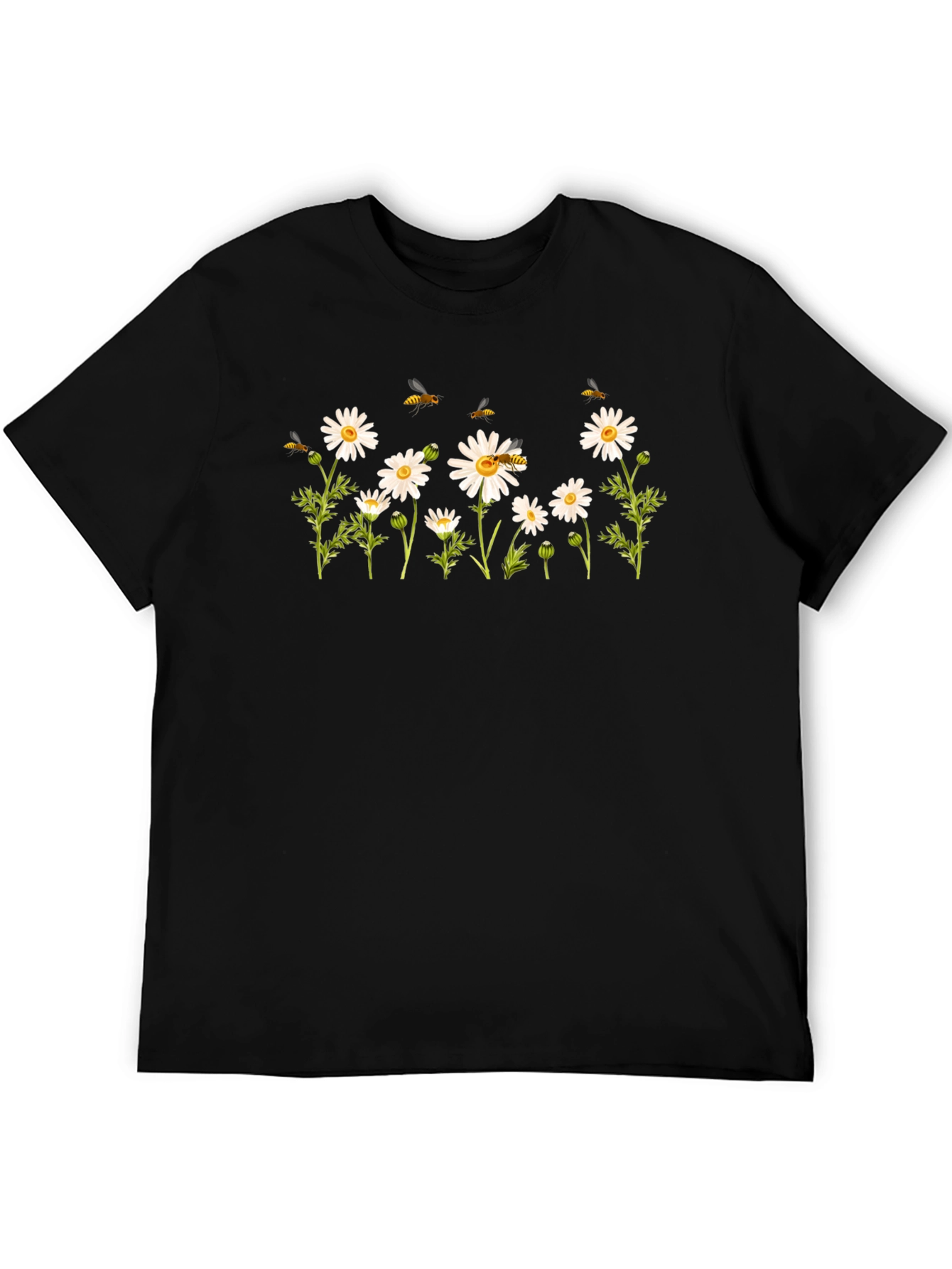 Daisy & Bee Graphic Black T-Shirt
