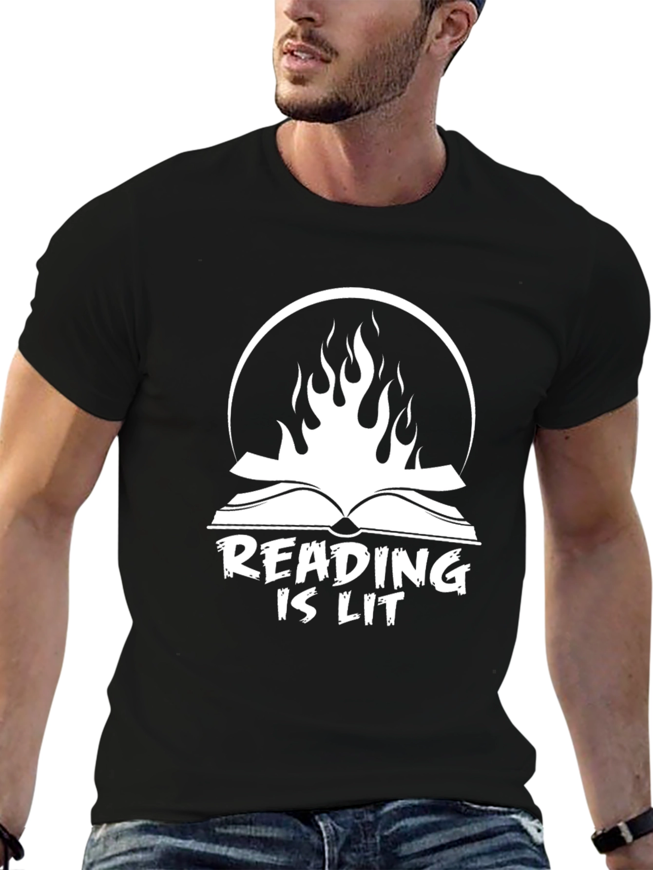 Reading is Lit Graphic Tee - Book Lover Shirt