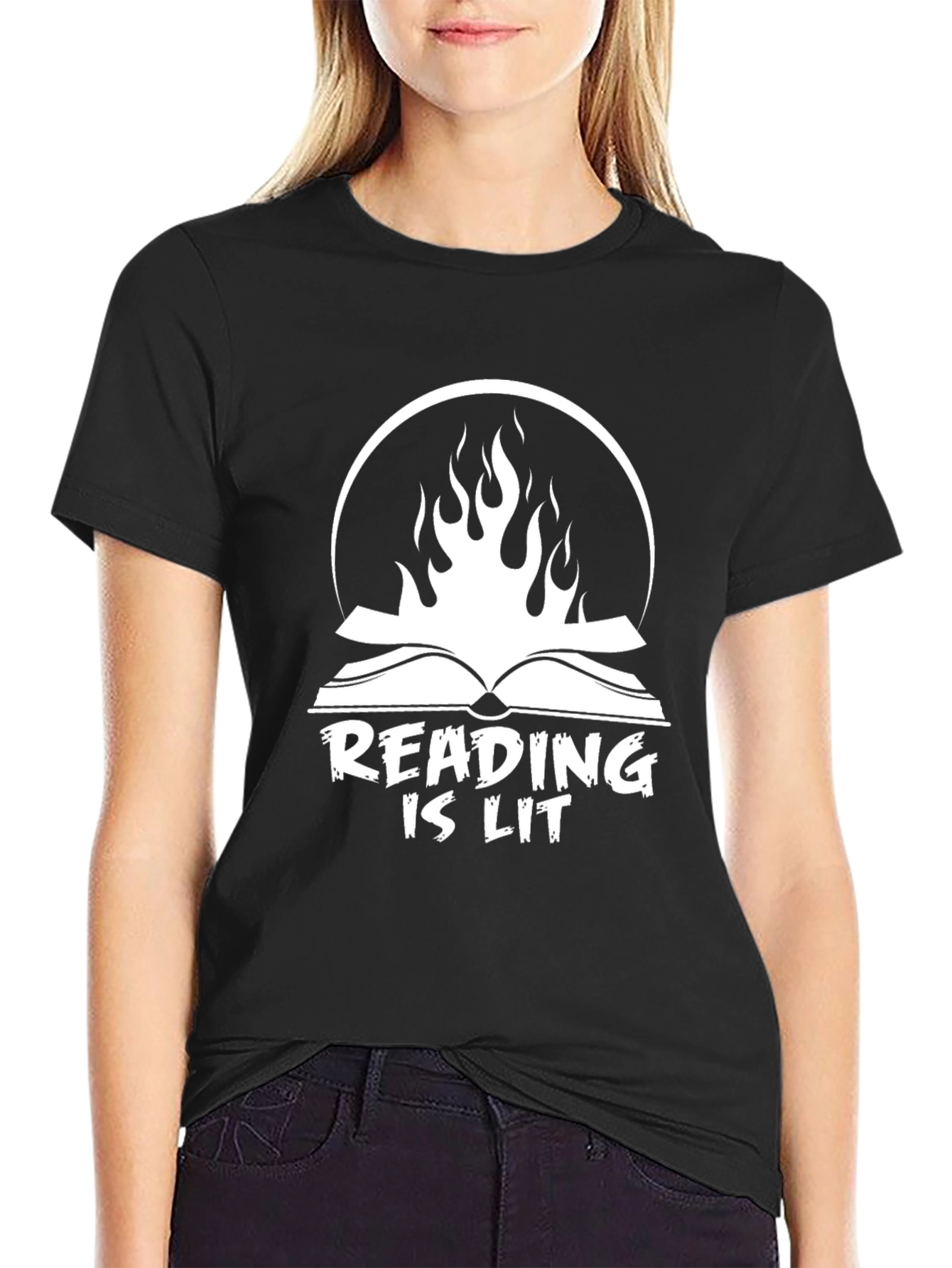 Reading is Lit Graphic Tee - Book Lover Shirt