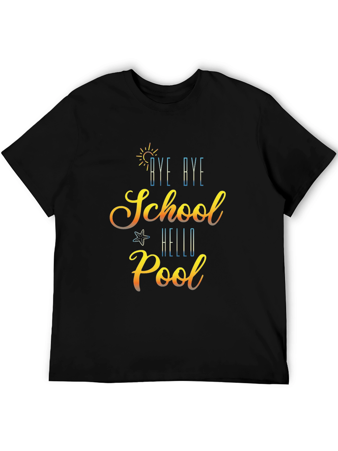 Bye Bye School Hello Pool Graphic T-Shirt