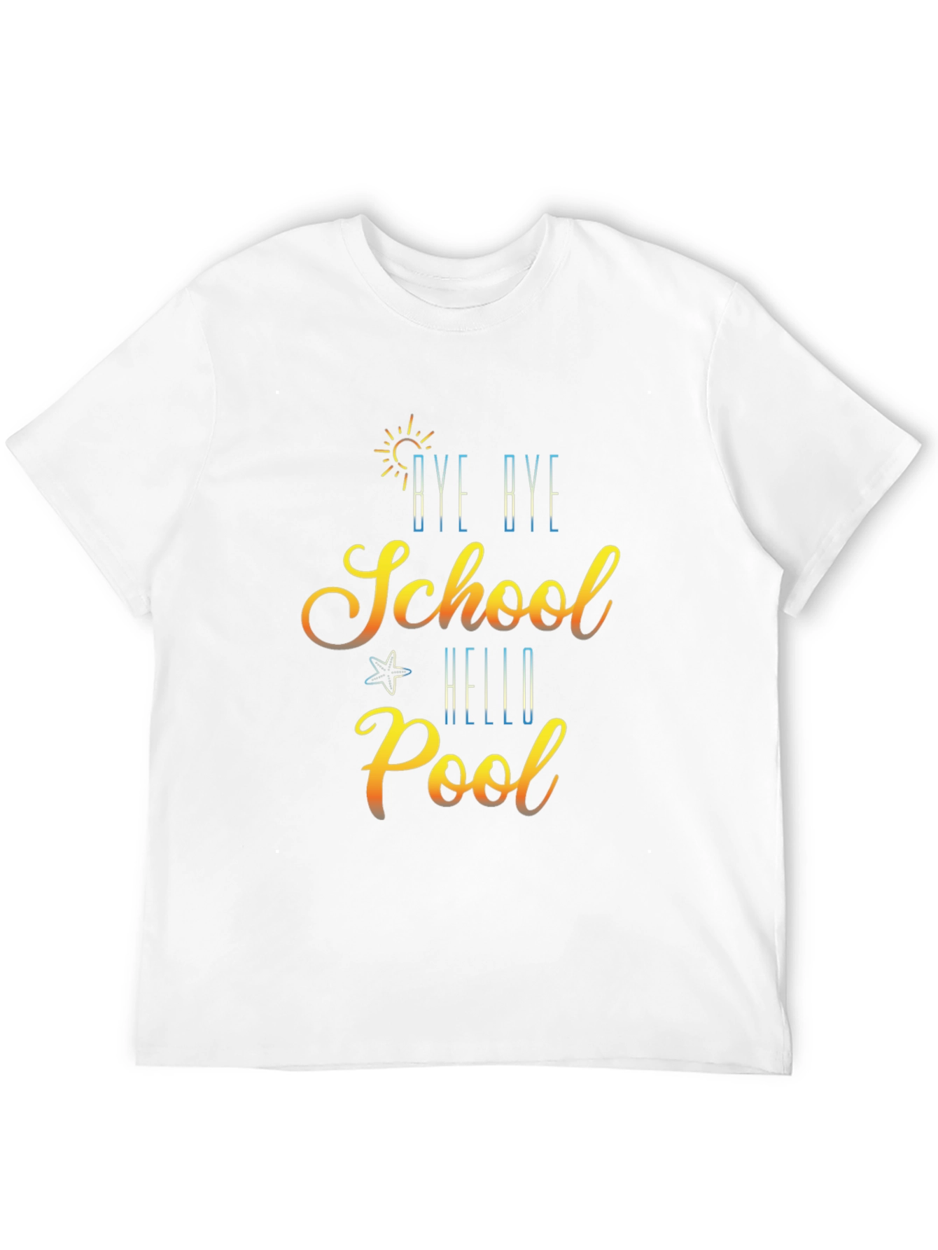 Bye Bye School Hello Pool Graphic T-Shirt