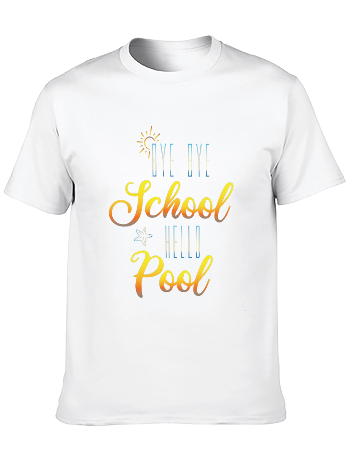 Bye Bye School Hello Pool Graphic T-Shirt