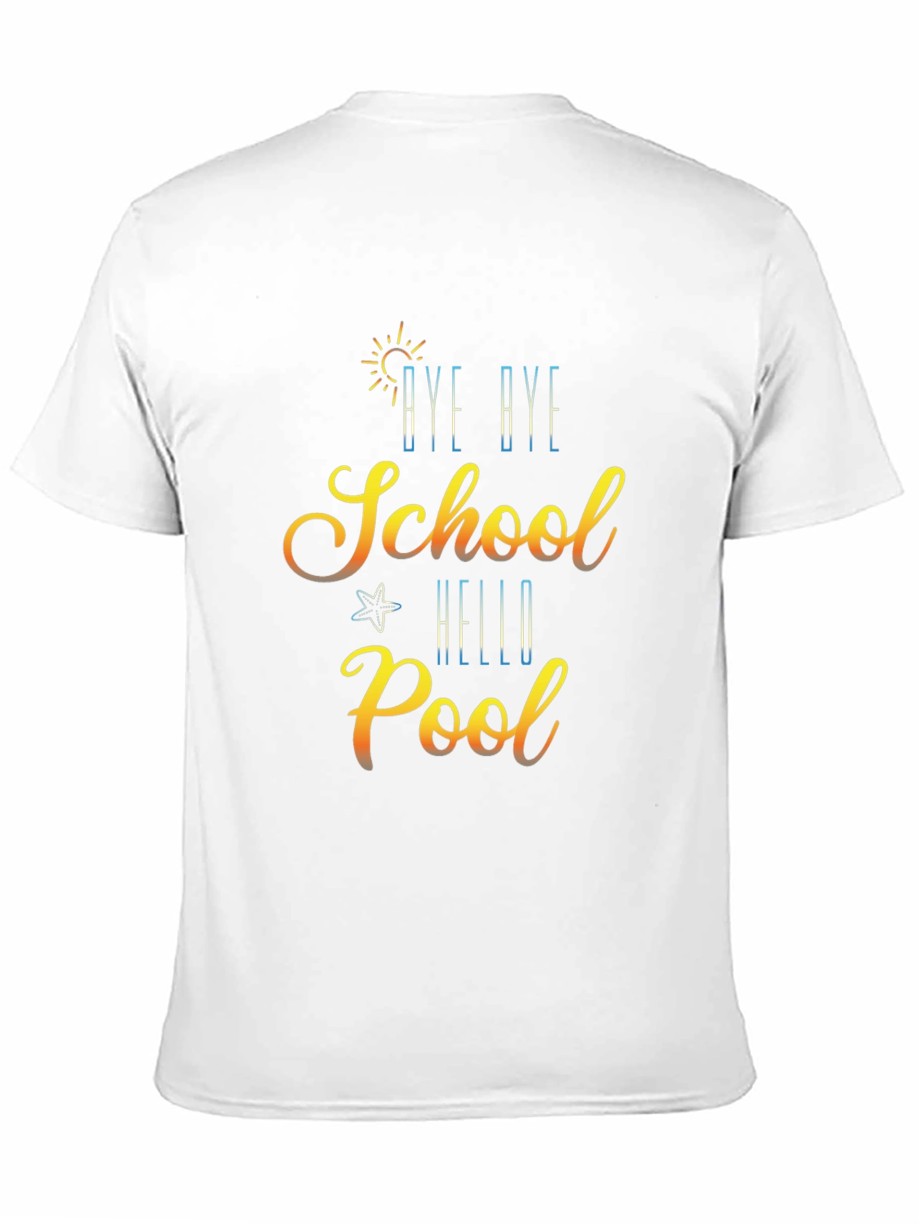Bye Bye School Hello Pool Graphic T-Shirt