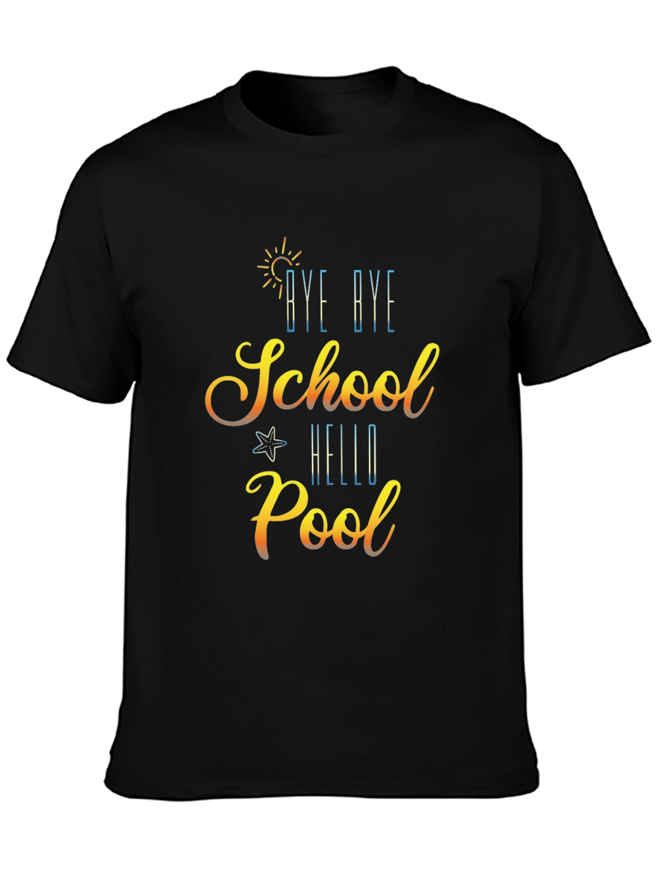 Bye Bye School Hello Pool Graphic T-Shirt