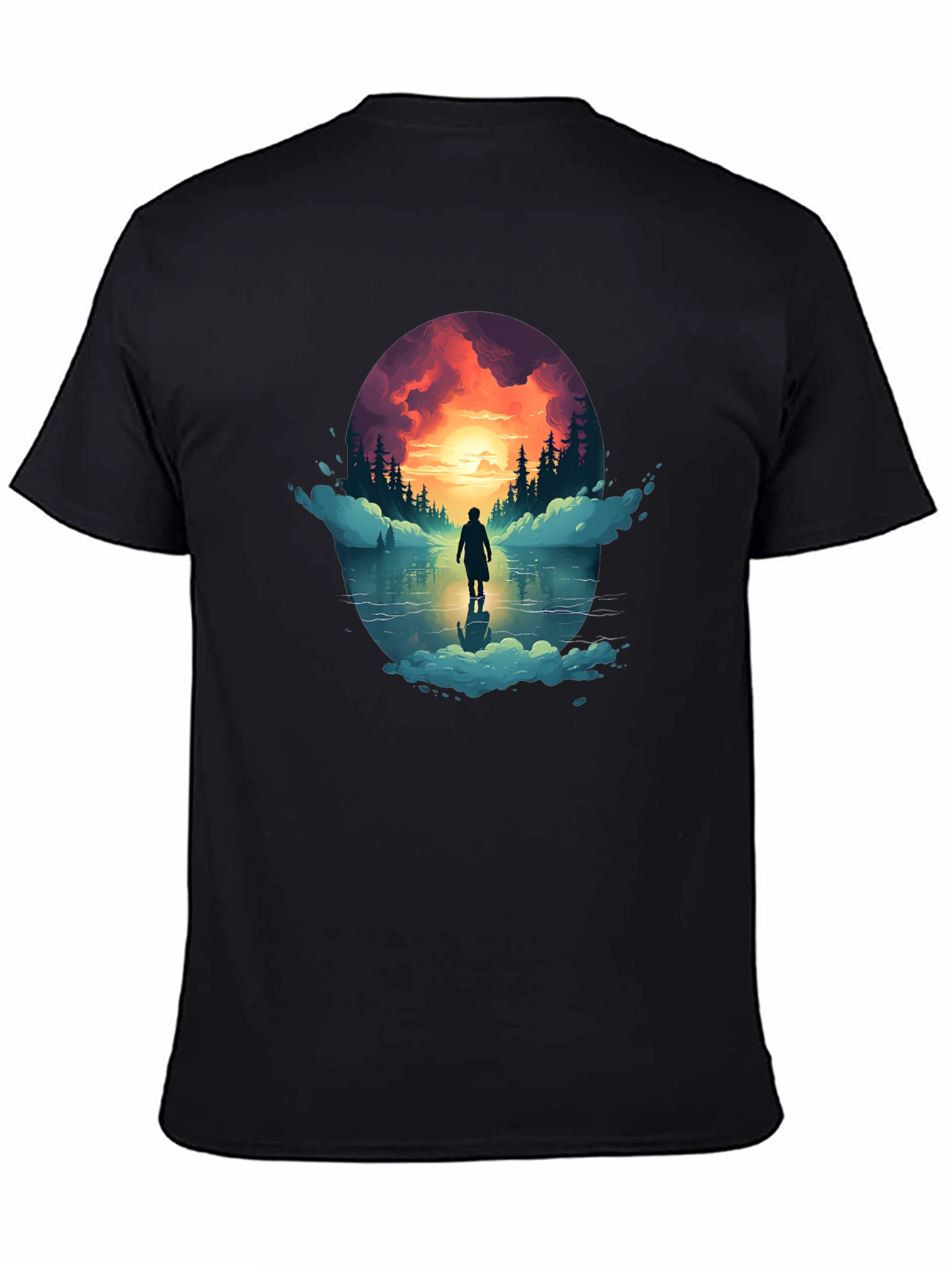 Sunset Lake Graphic Tee - Stylish Comfort