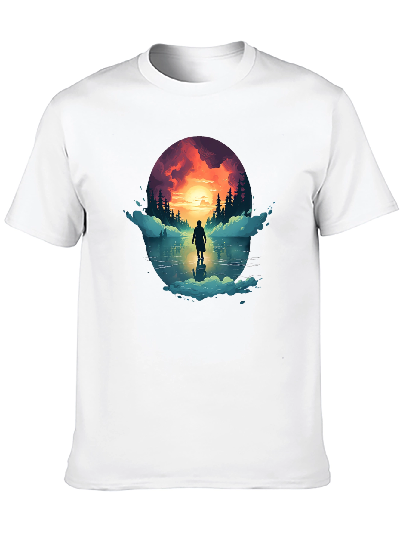 Sunset Lake Graphic Tee - Stylish Comfort
