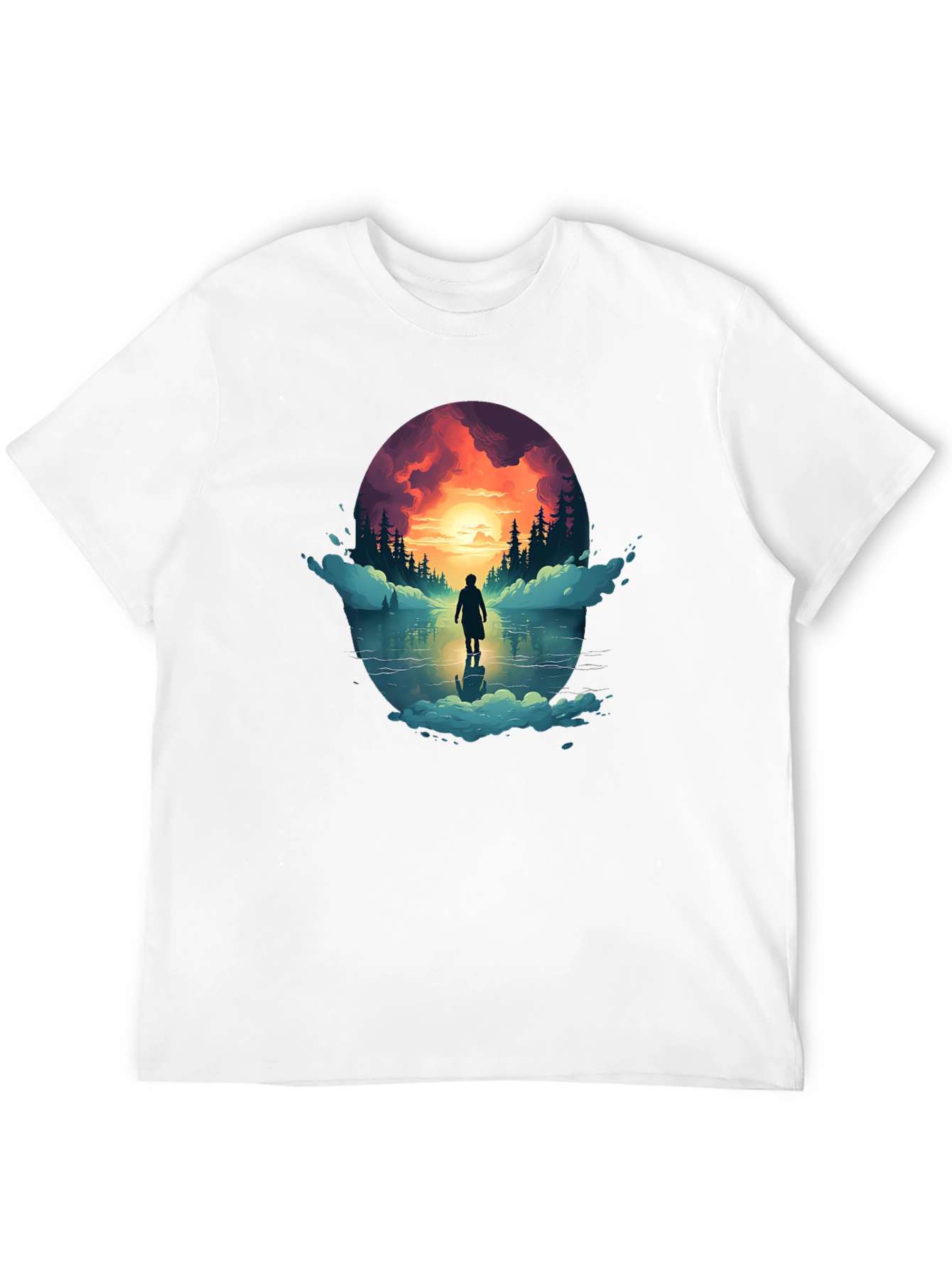 Sunset Lake Graphic Tee - Stylish Comfort