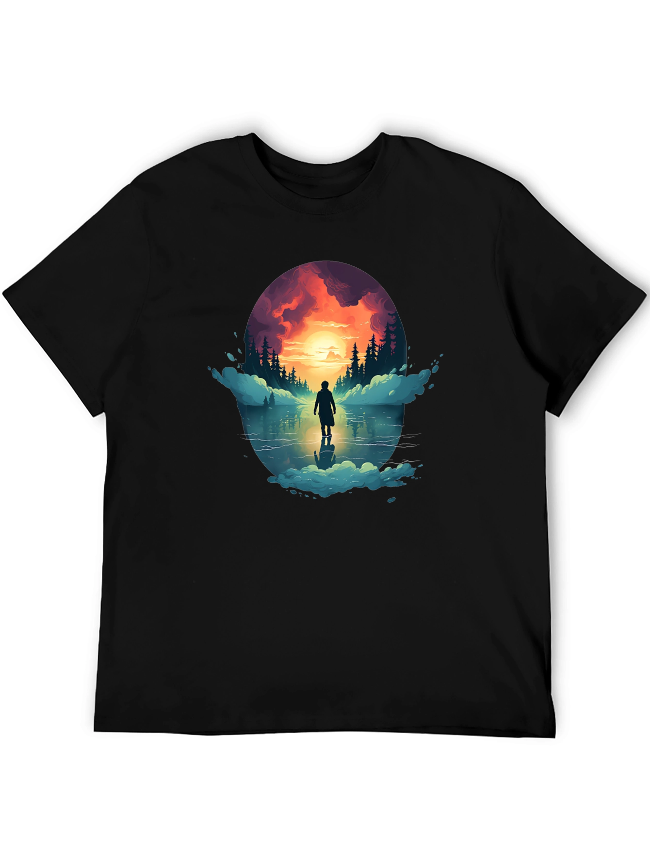 Sunset Lake Graphic Tee - Stylish Comfort