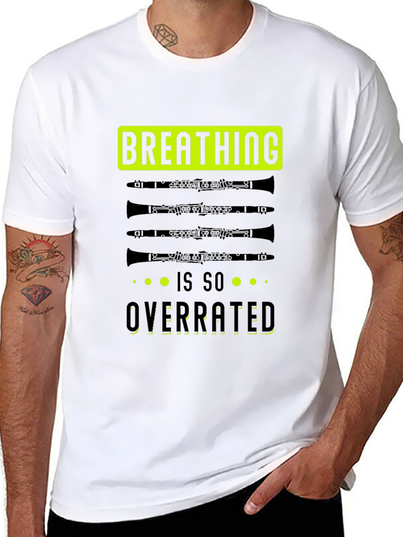 Breathing is Overrated Clarinet Player T-Shirt