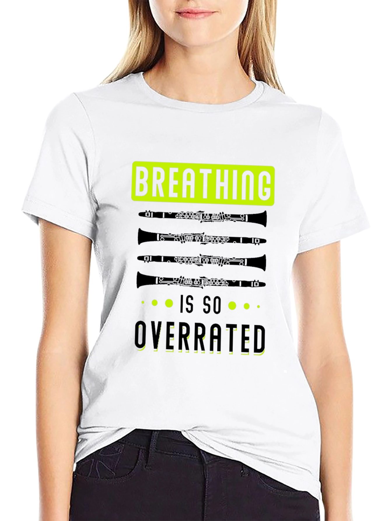 Breathing is Overrated Clarinet Player T-Shirt