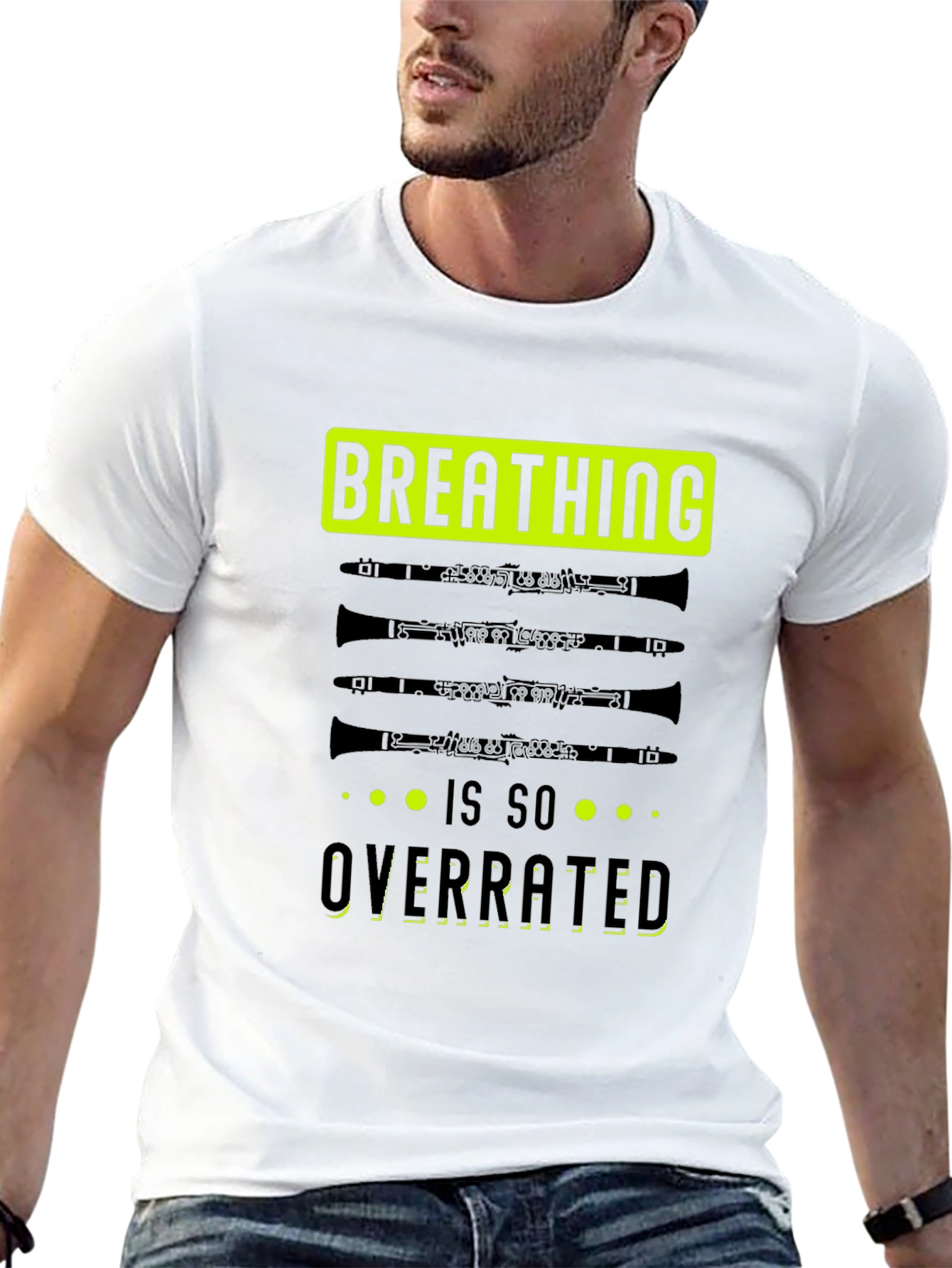 Breathing is Overrated Clarinet Player T-Shirt