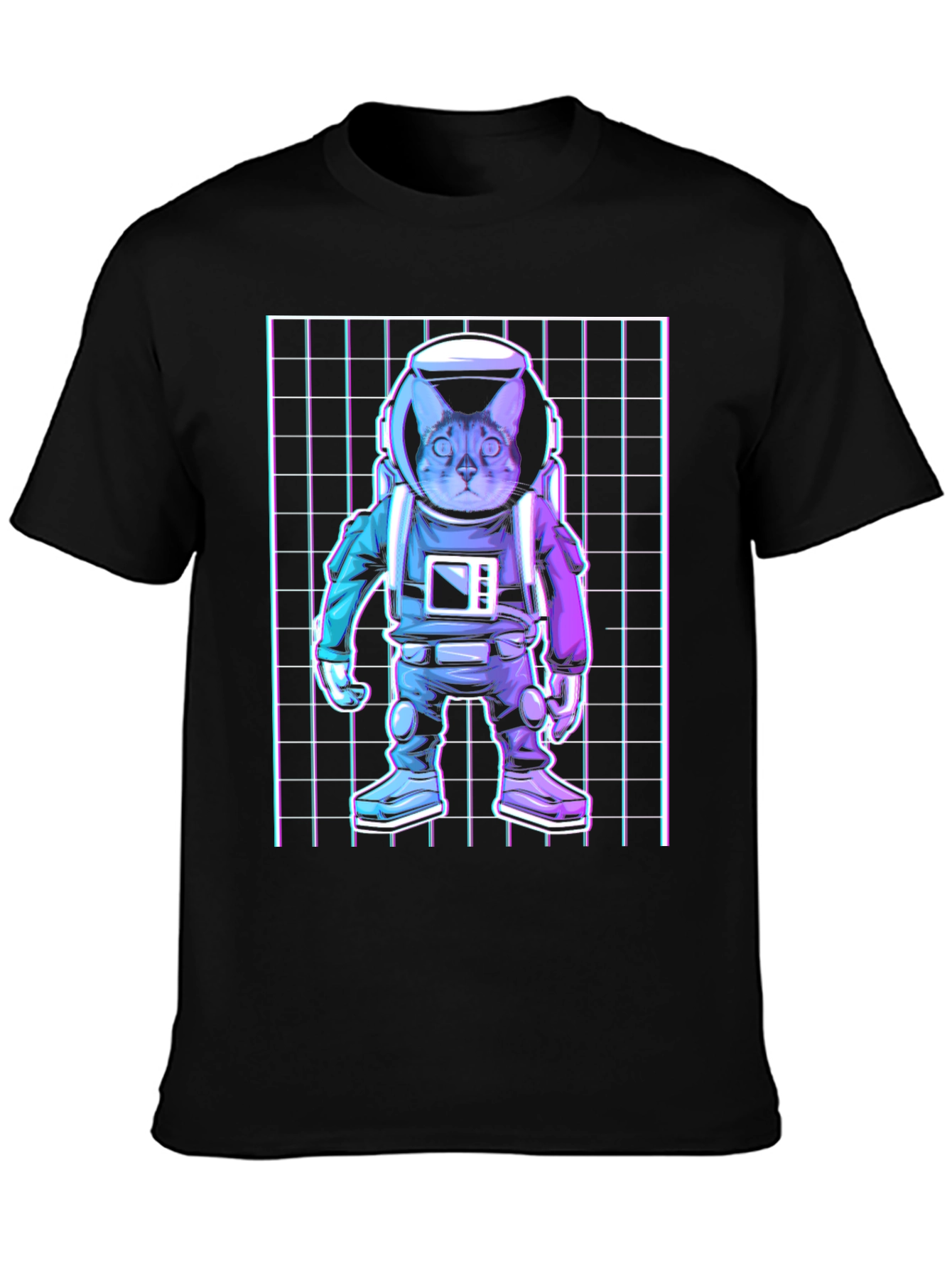 Cat Astronaut Graphic T-Shirt