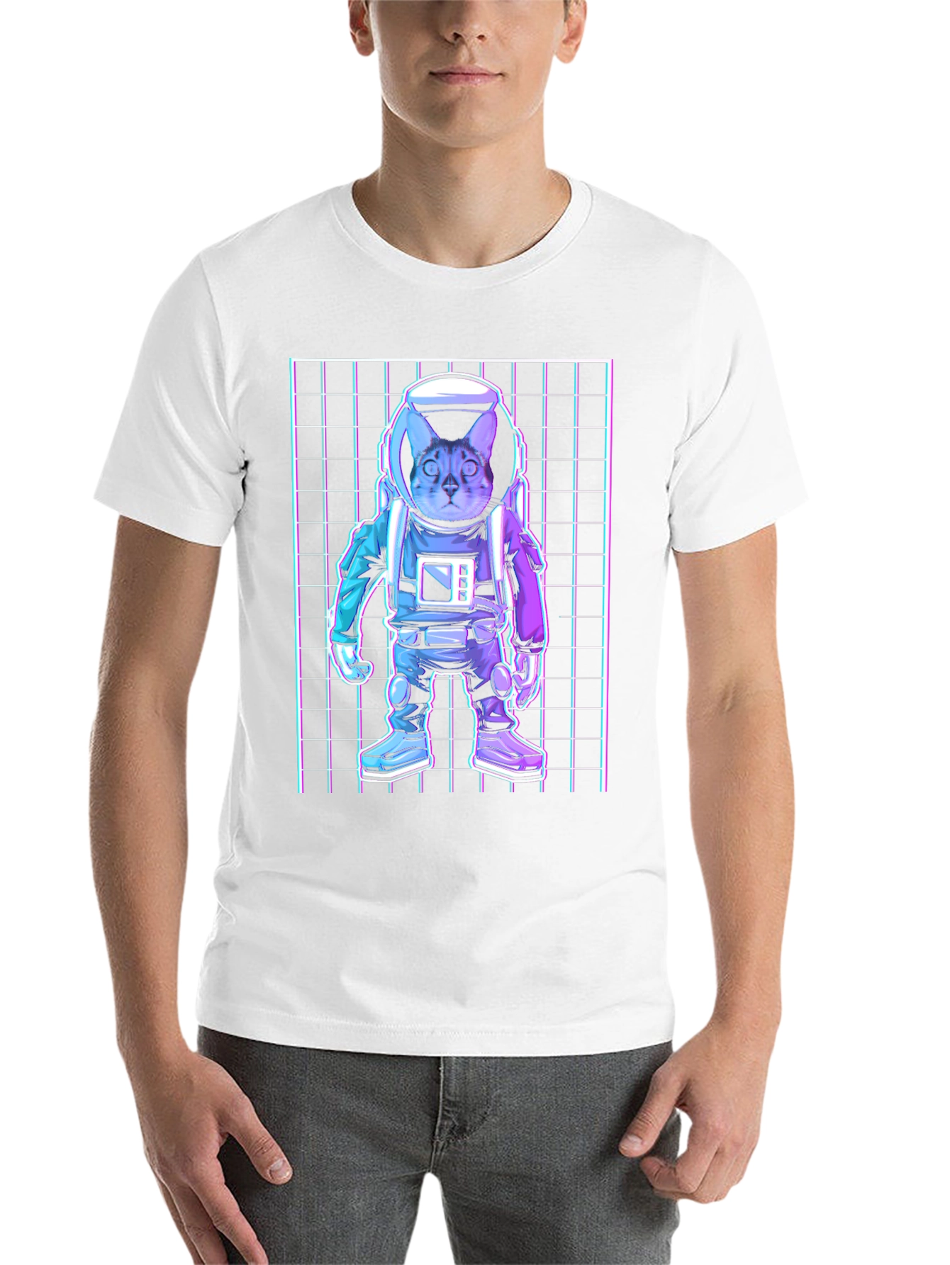 Cat Astronaut Graphic T-Shirt