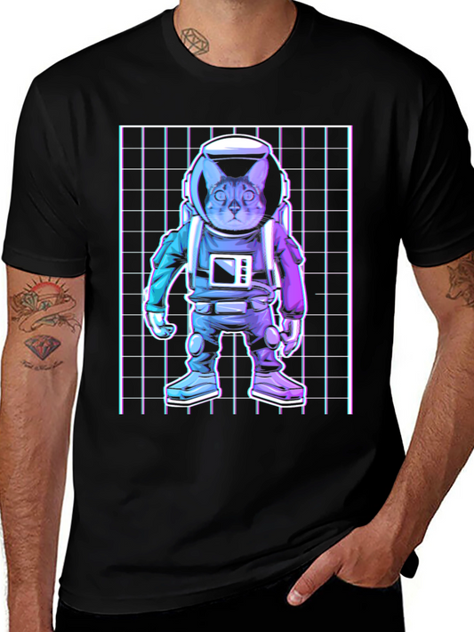 Cat Astronaut Graphic T-Shirt