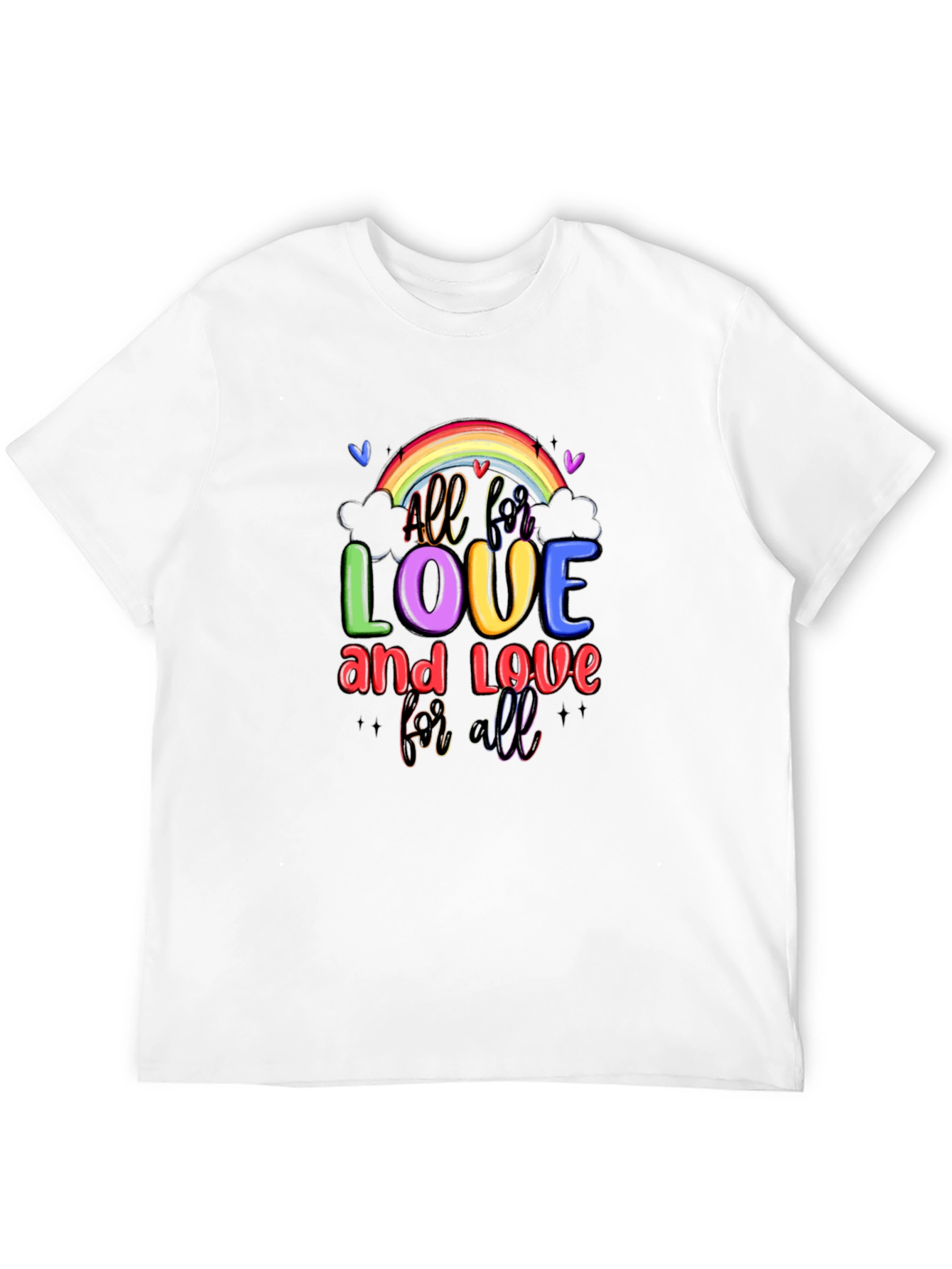 All for Love Rainbow Graphic Tee