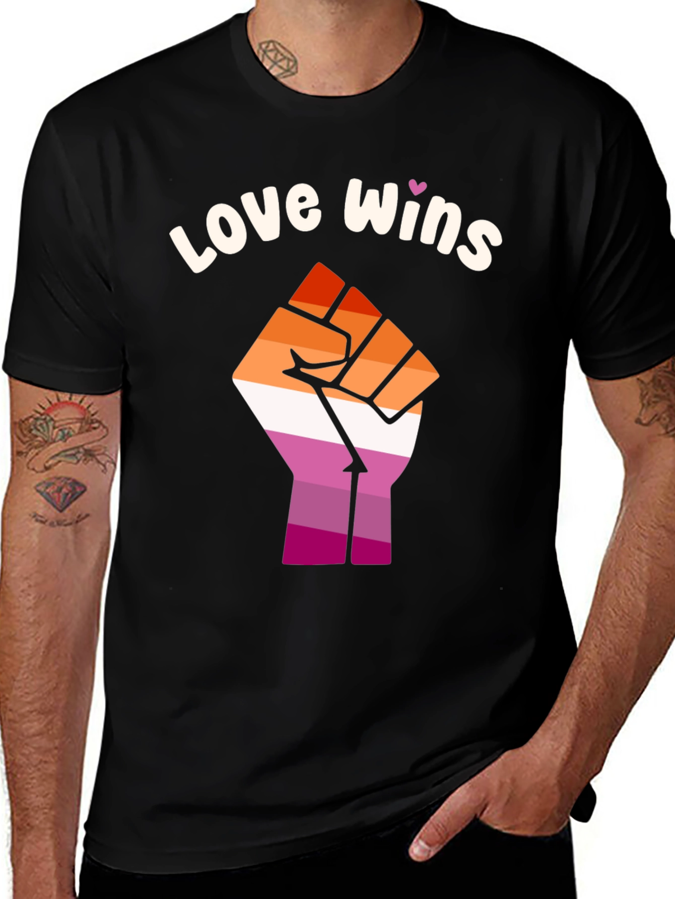 Love Wins Lesbian Pride Fist T-Shirt