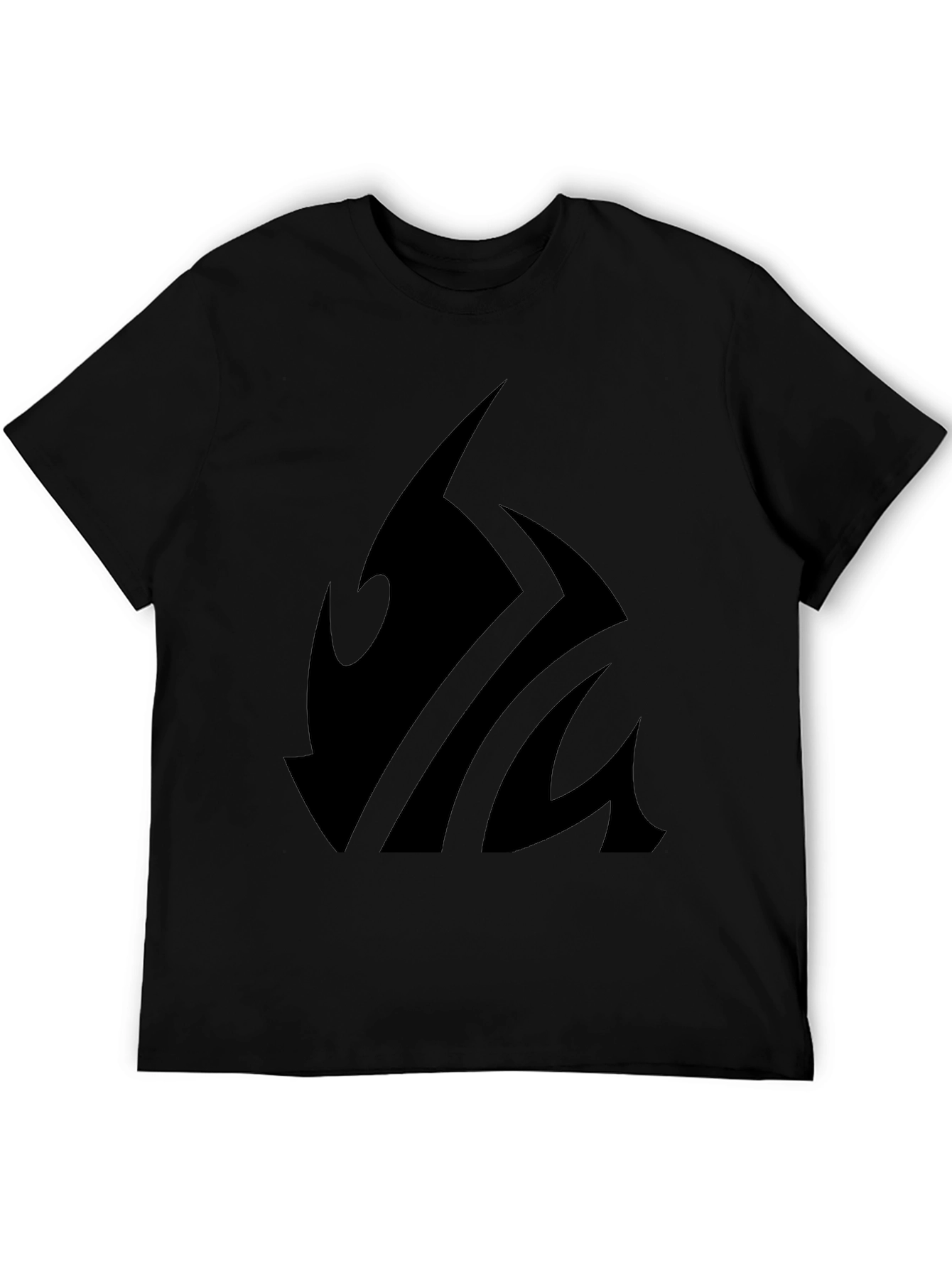 Bold Tribal Design Black T-Shirt - Modern Casual Tee