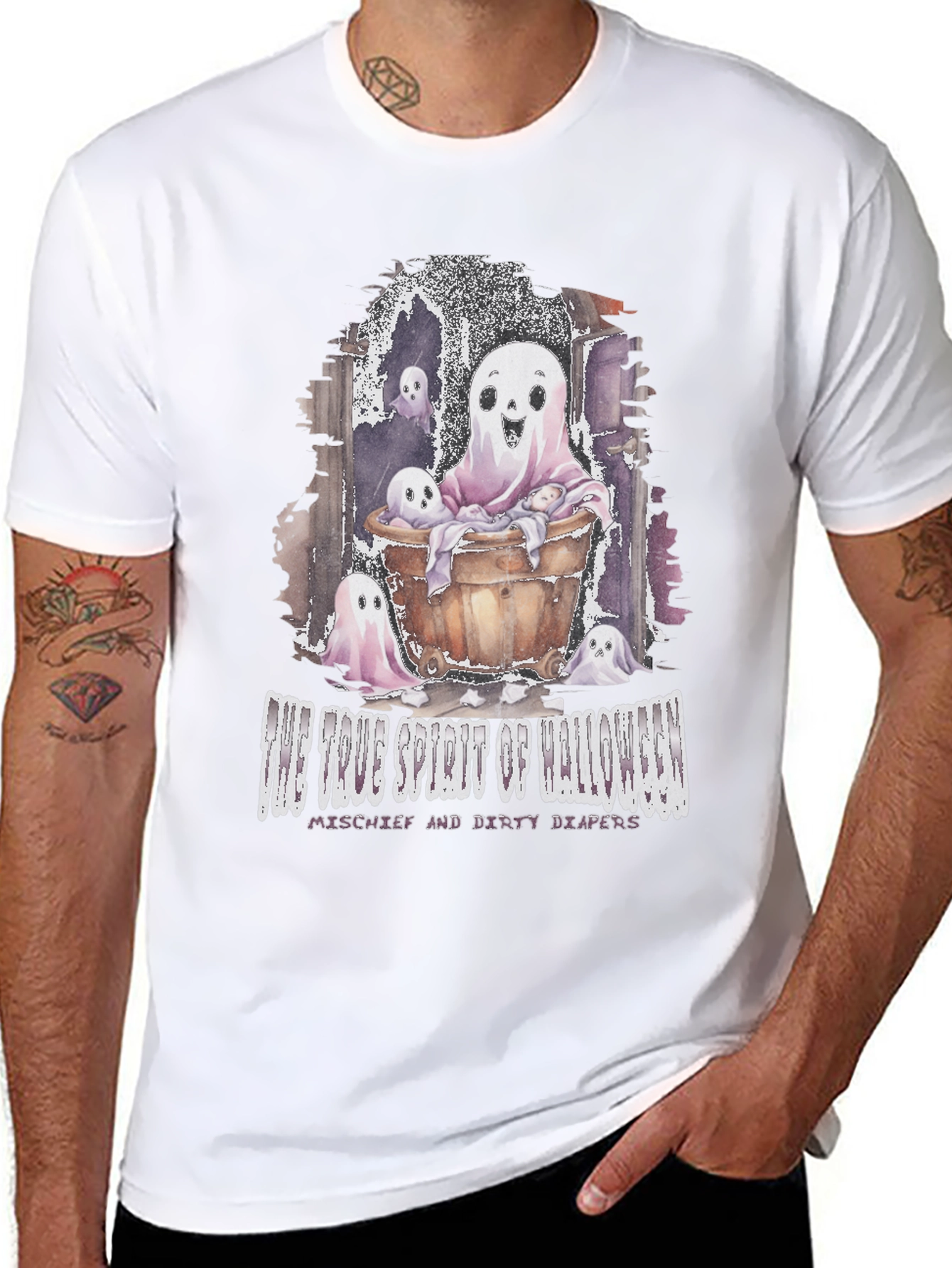 Halloween Ghost T-Shirt - The True Spirit of Halloween